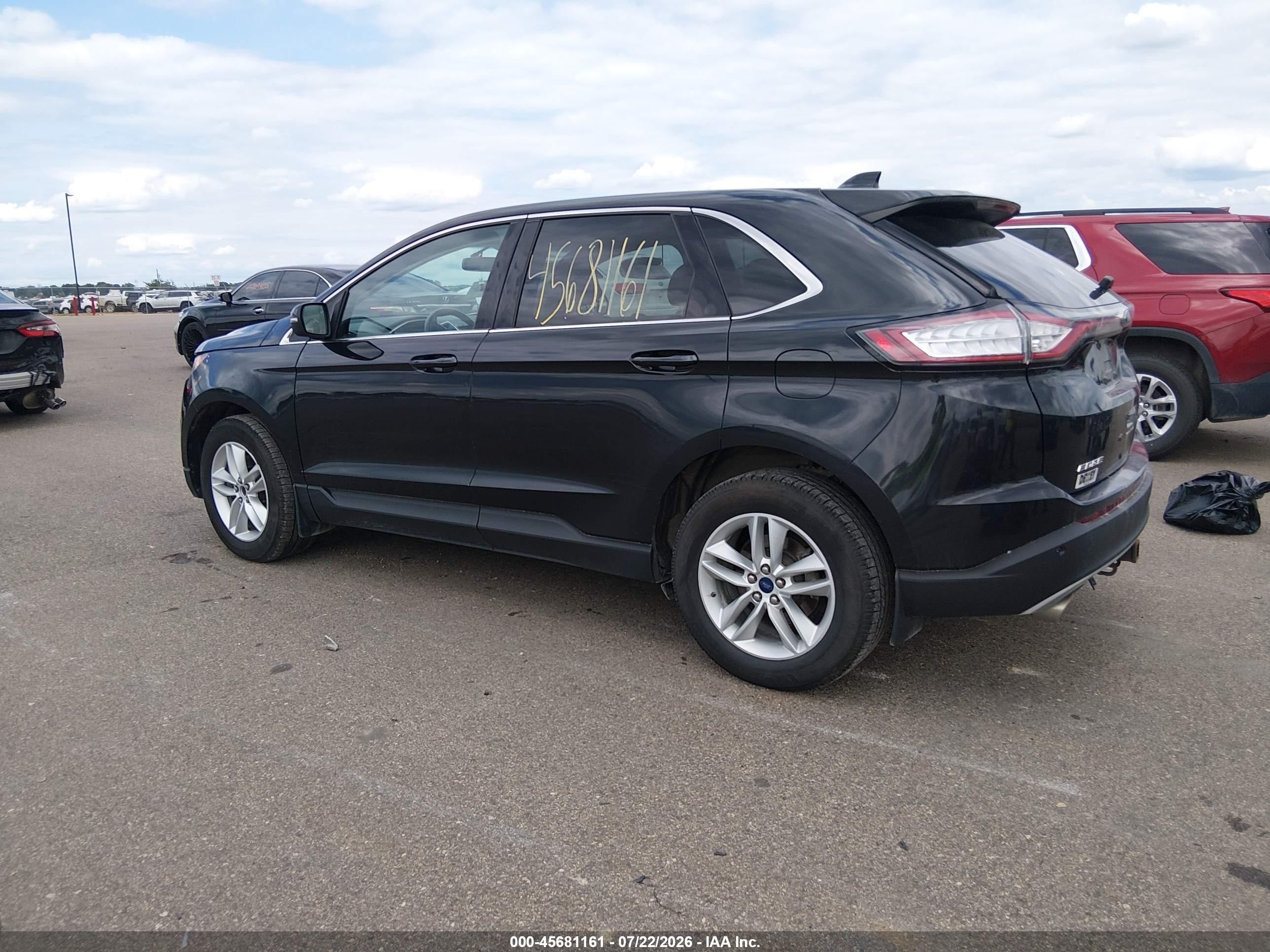 2015 Ford Edge Sel Black vin: 2FMTK4J84FBB20910