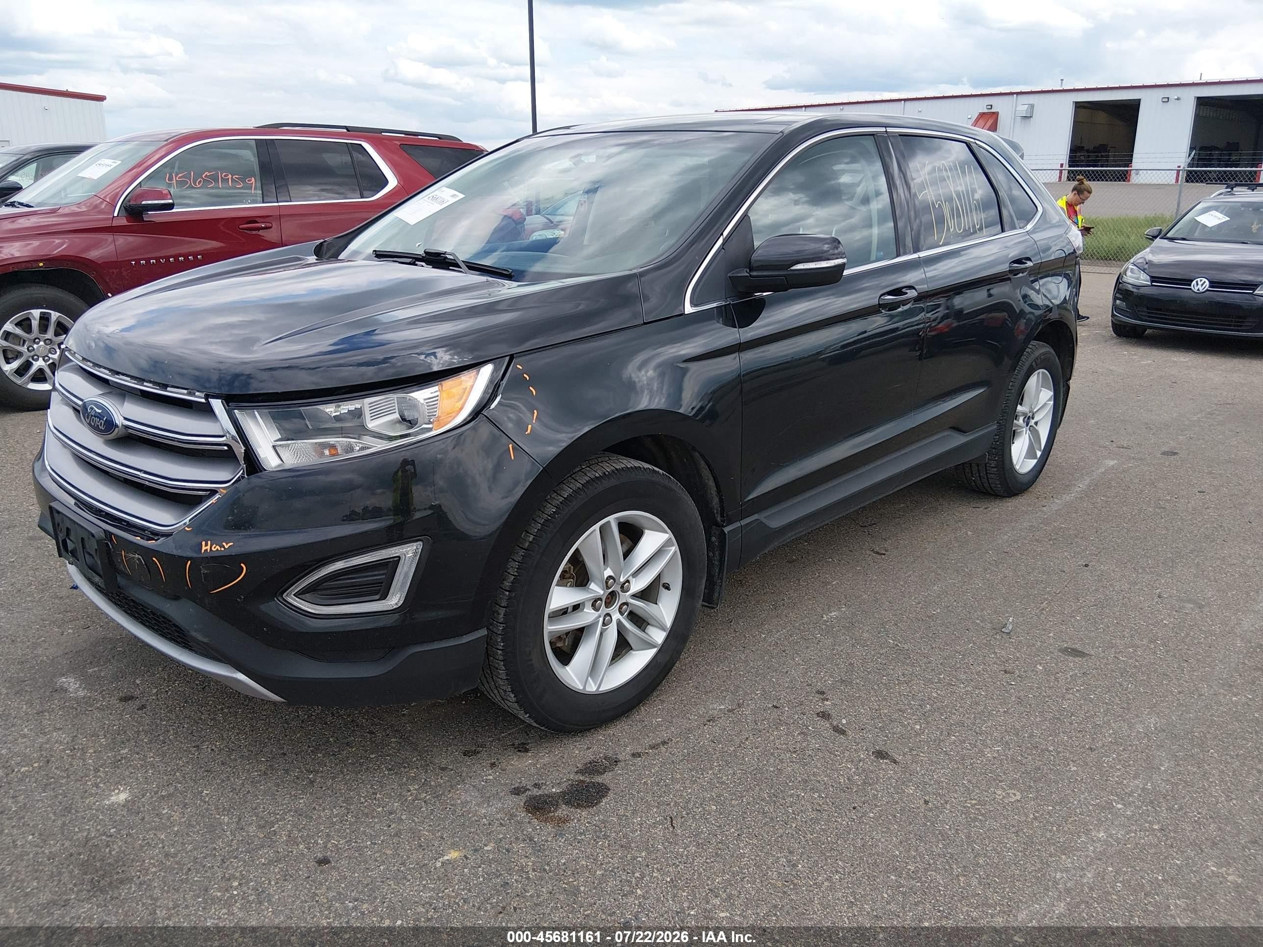 2015 Ford Edge Sel Black vin: 2FMTK4J84FBB20910