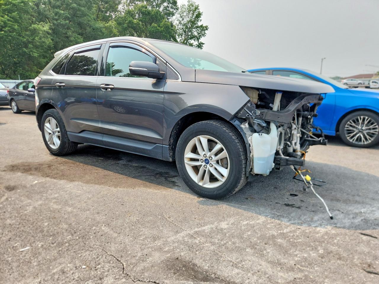 2015 Ford Edge Sel Gray vin: 2FMTK4J84FBB24696