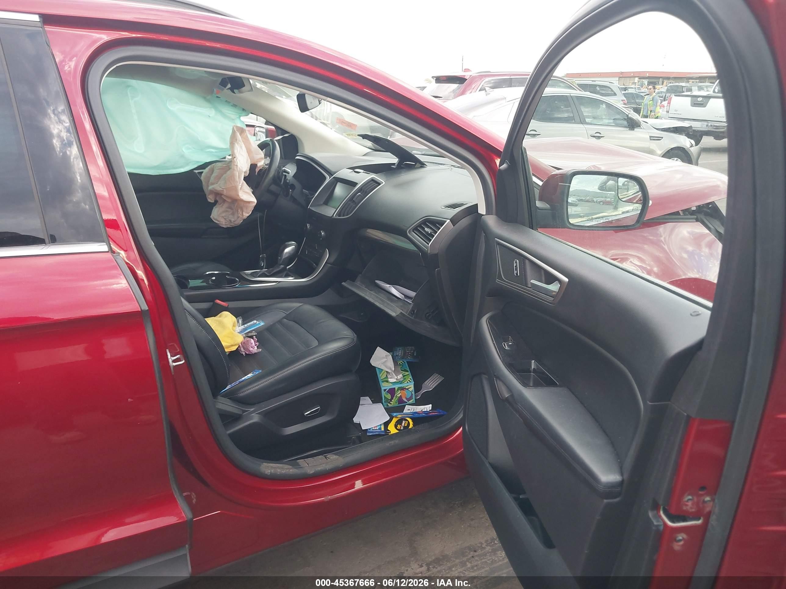 2015 Ford Edge Sel Red vin: 2FMTK4J84FBB27615