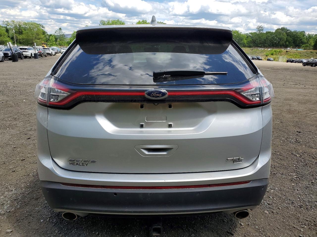 2015 Ford Edge Sel Silver vin: 2FMTK4J84FBB63532