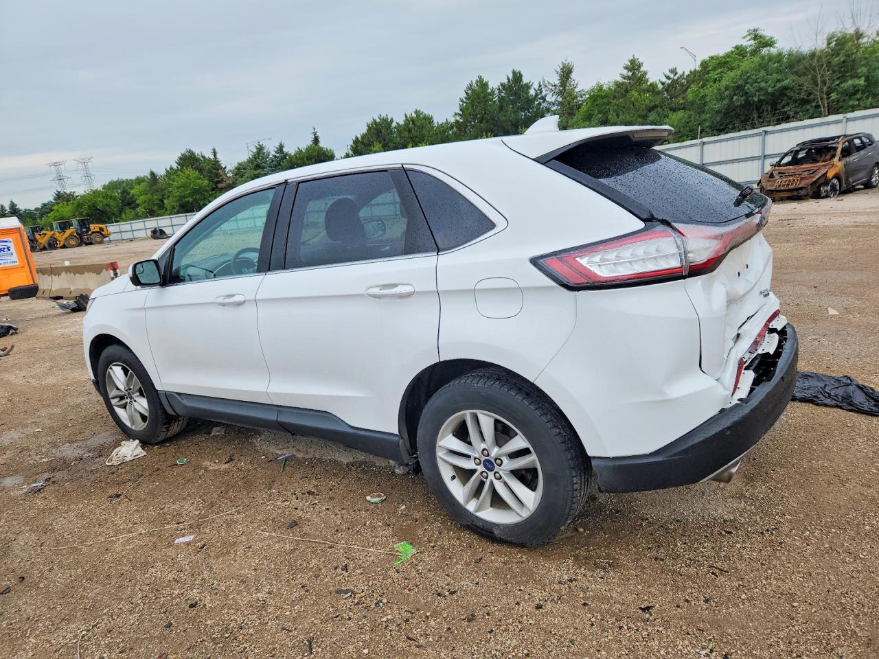 2015 Ford Edge Sel White vin: 2FMTK4J84FBB64910