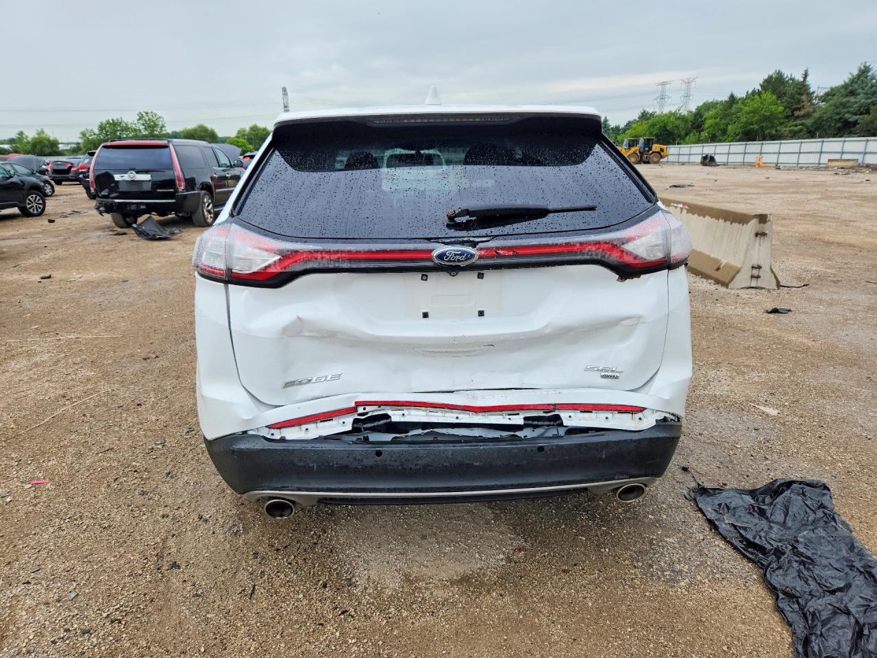 2015 Ford Edge Sel White vin: 2FMTK4J84FBB64910