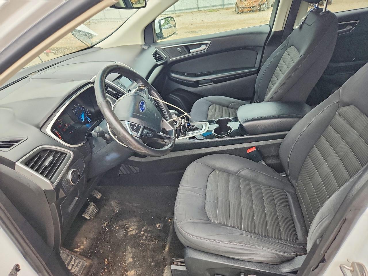 2015 Ford Edge Sel White vin: 2FMTK4J84FBB64910