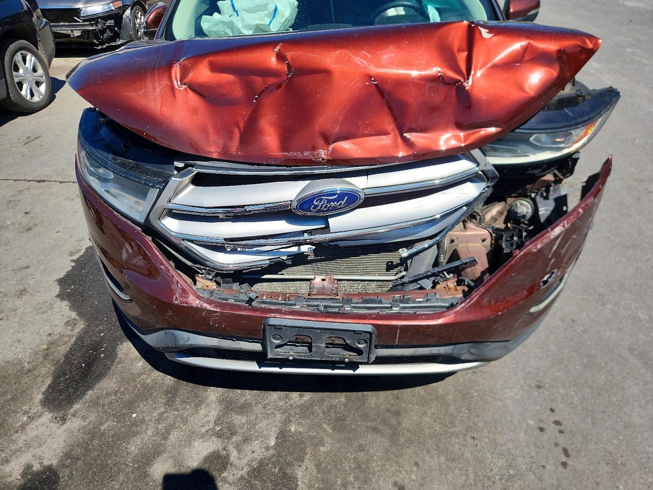 2015 Ford Edge Sel Burgundy vin: 2FMTK4J84FBC08694