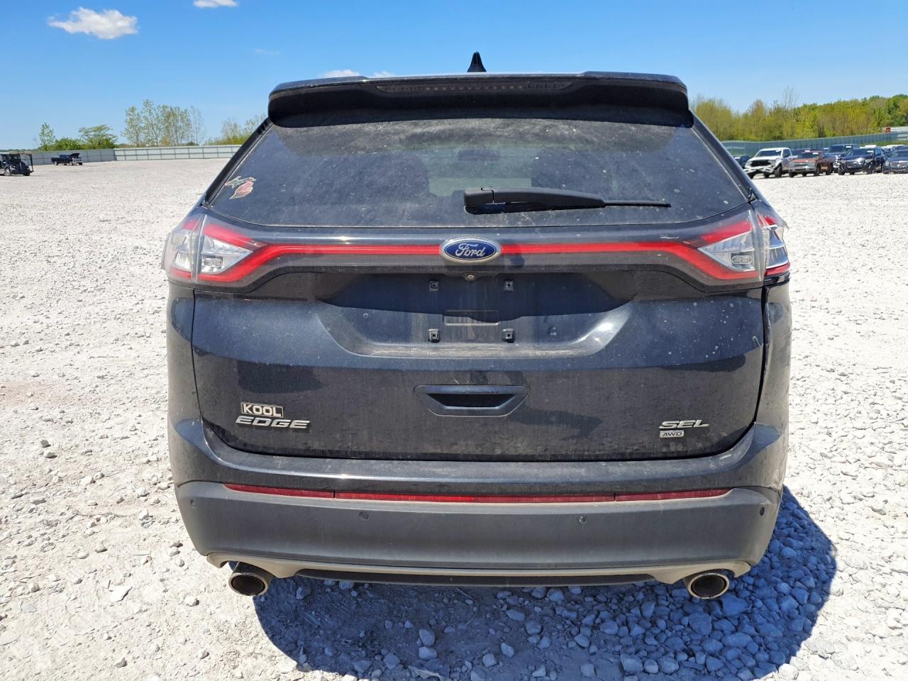 2015 Ford Edge Sel Black vin: 2FMTK4J84FBC10767