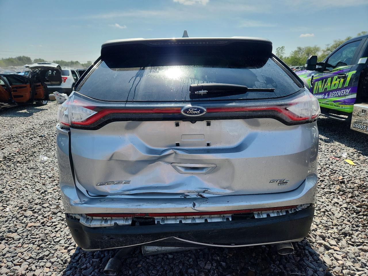 2015 Ford Edge Sel Silver vin: 2FMTK4J84FBC11823