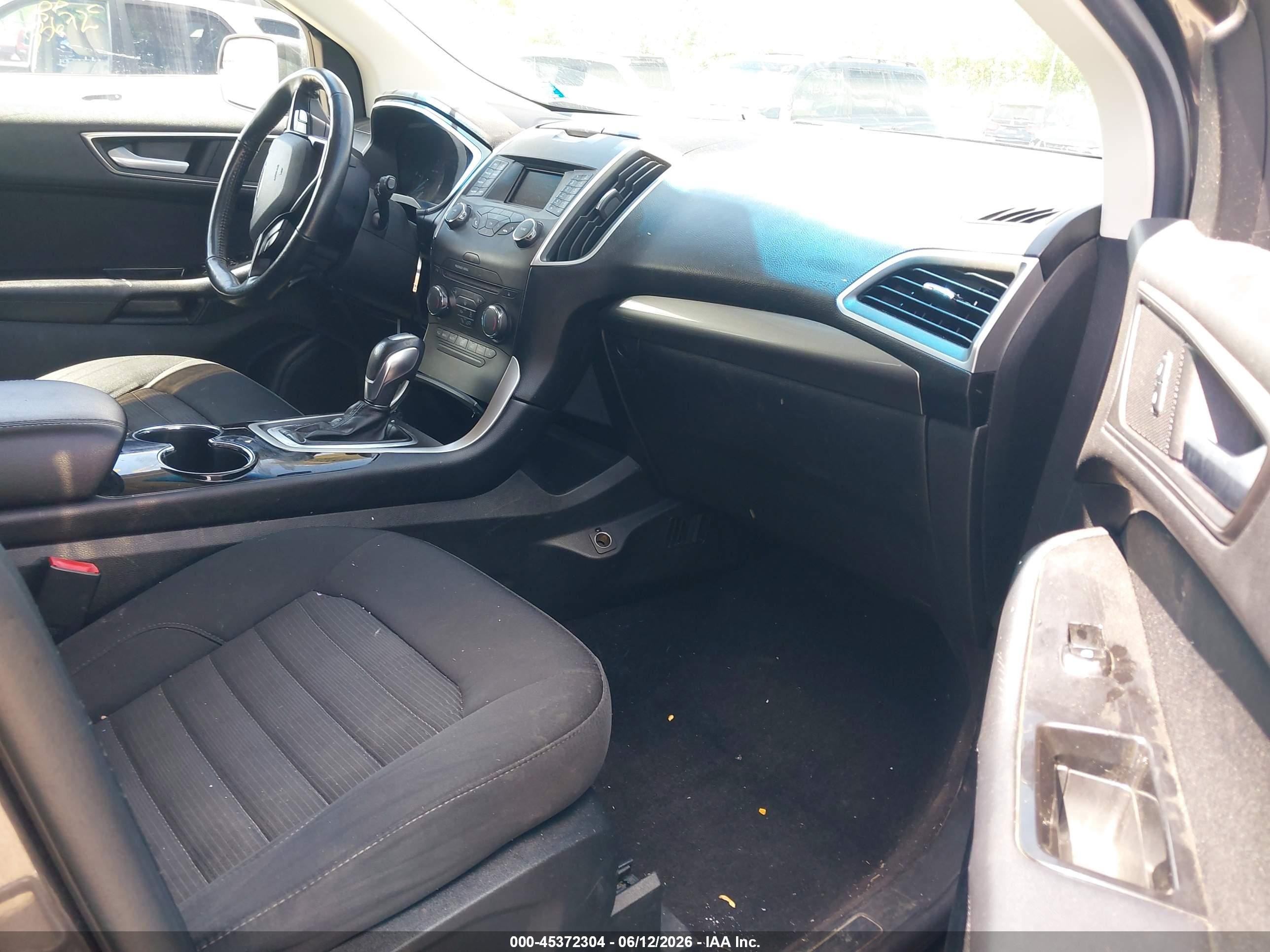 2015 Ford Edge Sel Gray vin: 2FMTK4J84FBC19548
