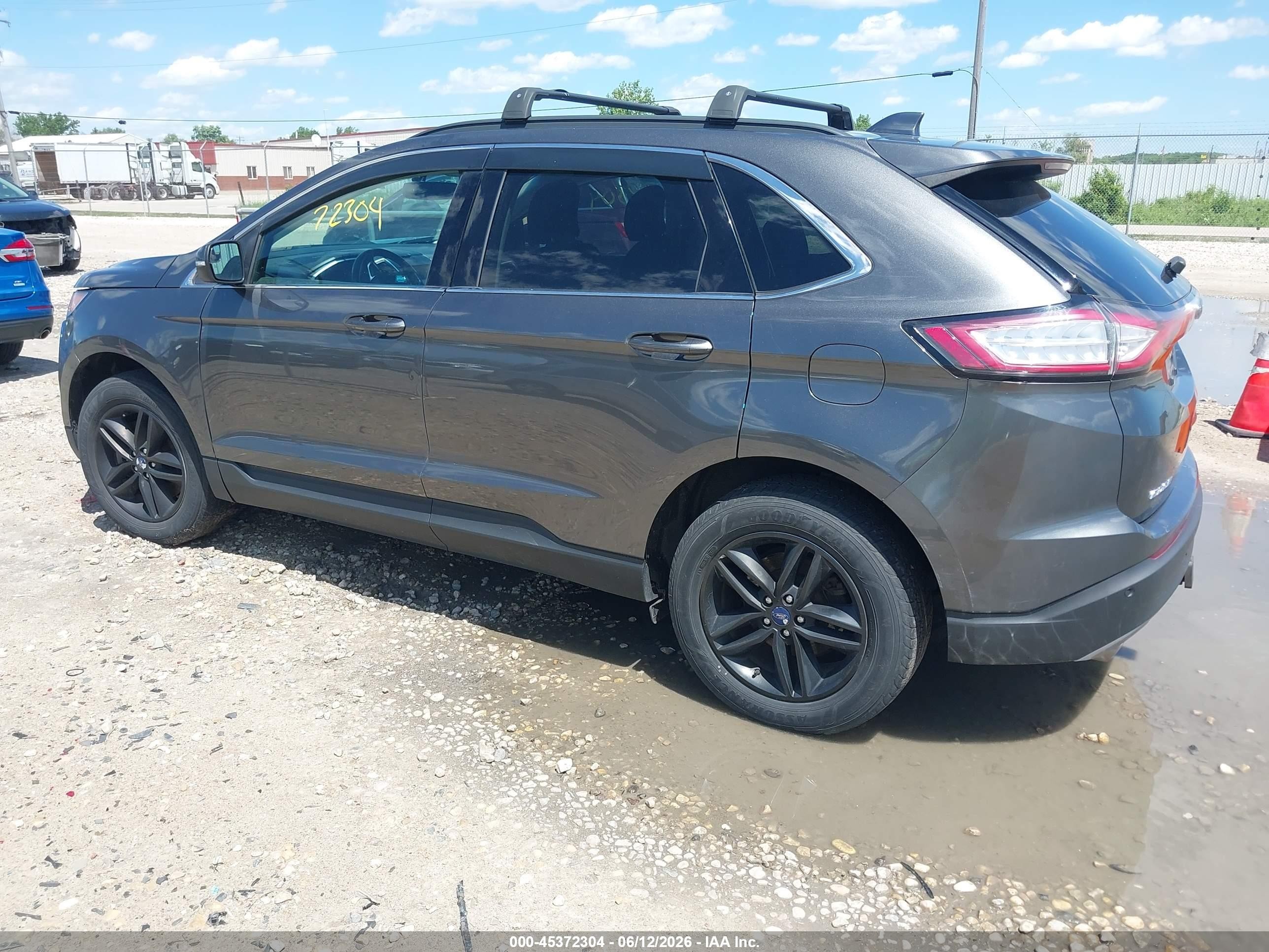 2015 Ford Edge Sel Gray vin: 2FMTK4J84FBC19548