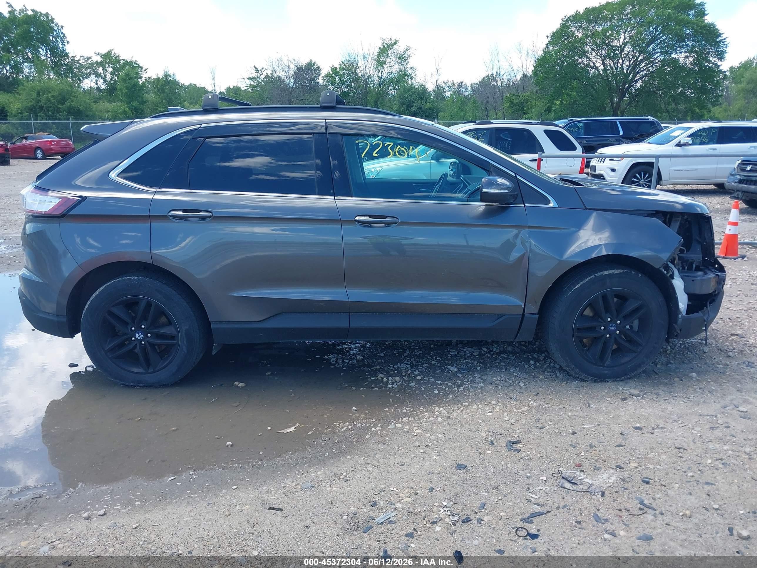 2015 Ford Edge Sel Gray vin: 2FMTK4J84FBC19548