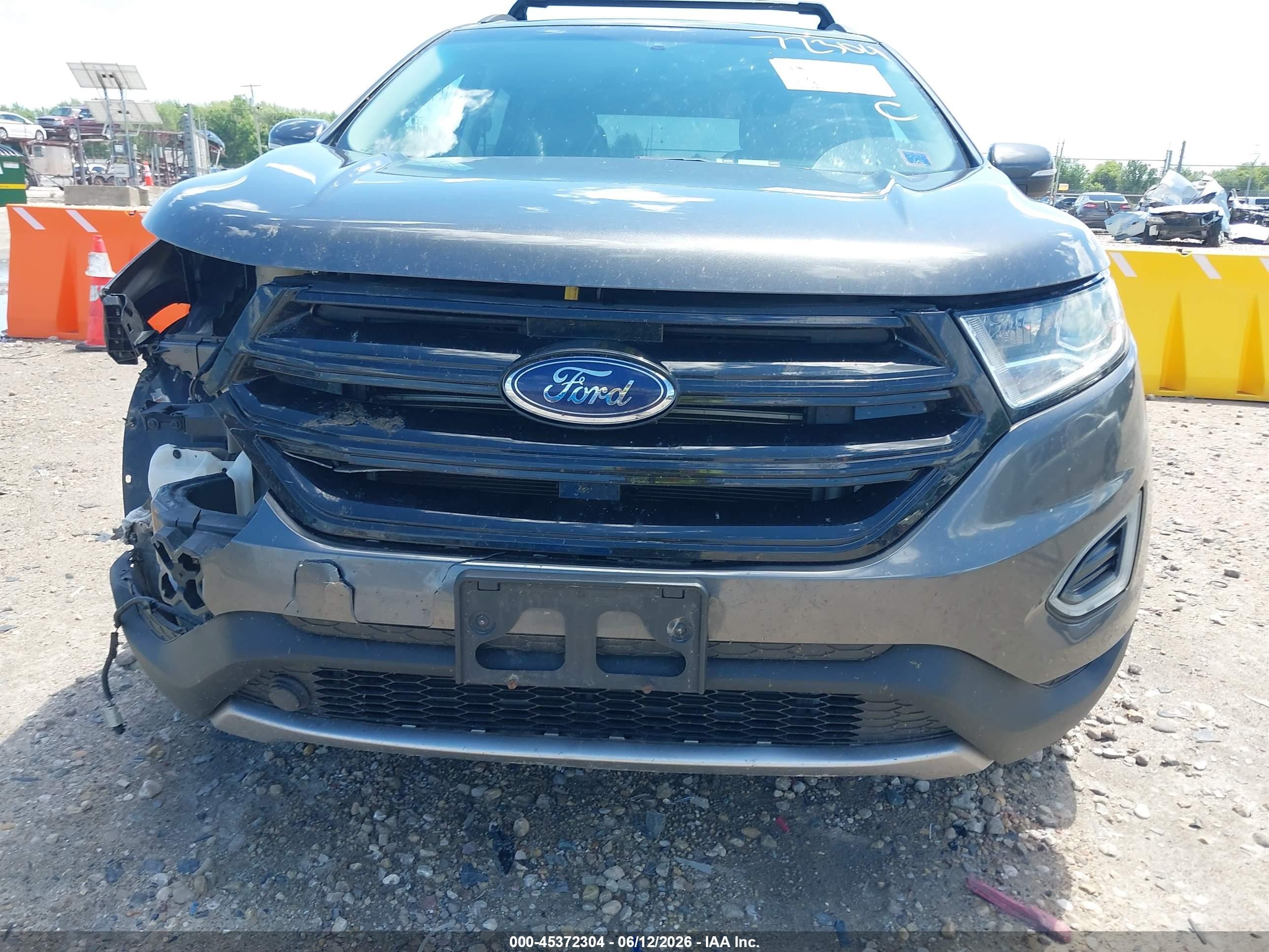 2015 Ford Edge Sel Gray vin: 2FMTK4J84FBC19548