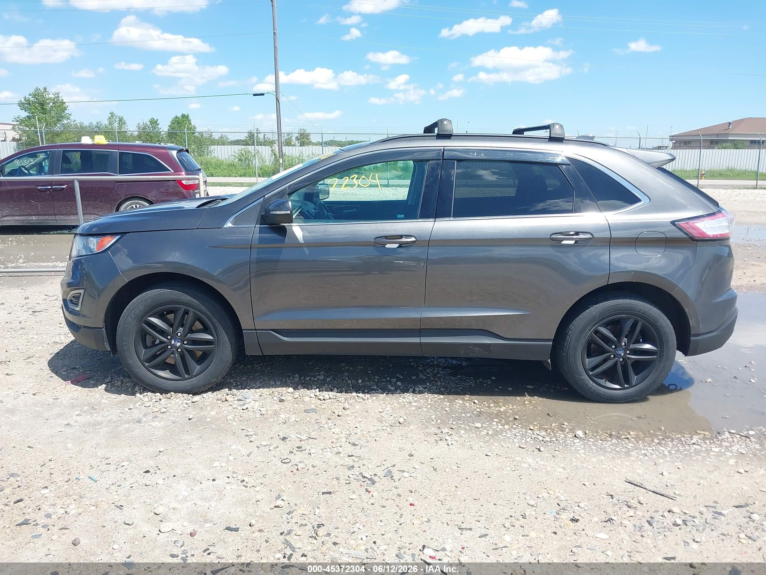 2015 Ford Edge Sel Gray vin: 2FMTK4J84FBC19548