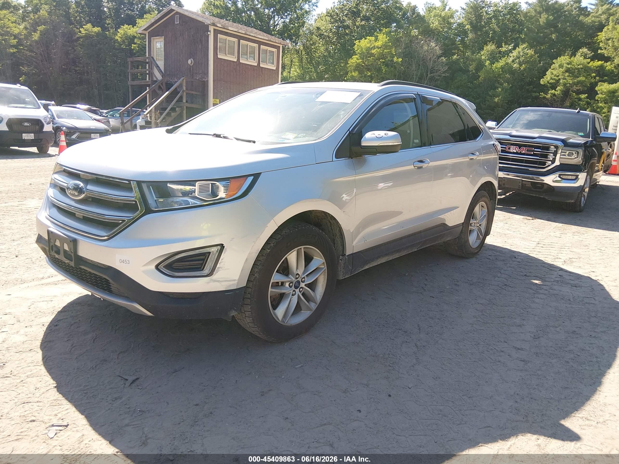 2015 Ford Edge Sel Silver vin: 2FMTK4J85FBB31852