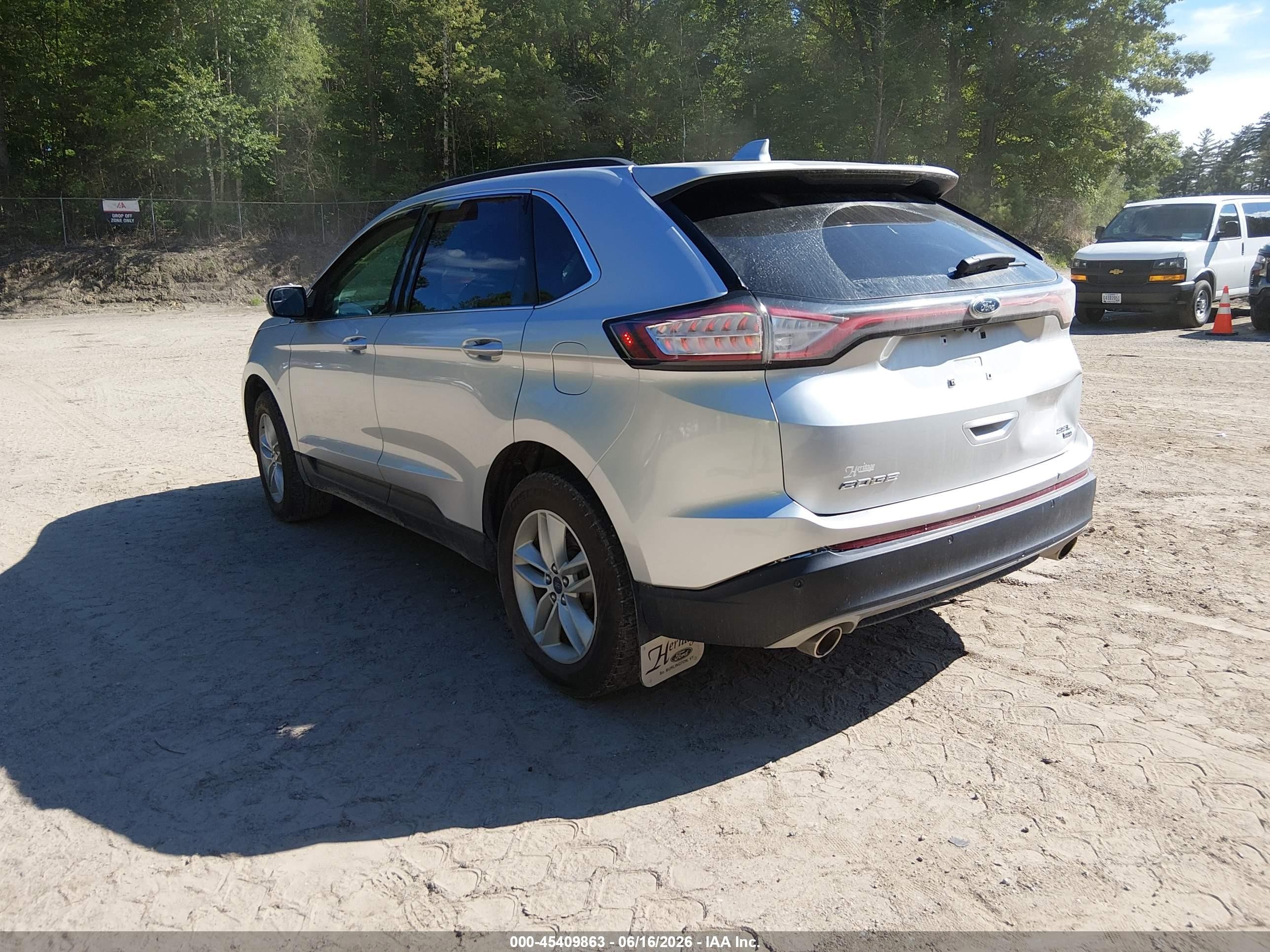 2015 Ford Edge Sel Silver vin: 2FMTK4J85FBB31852