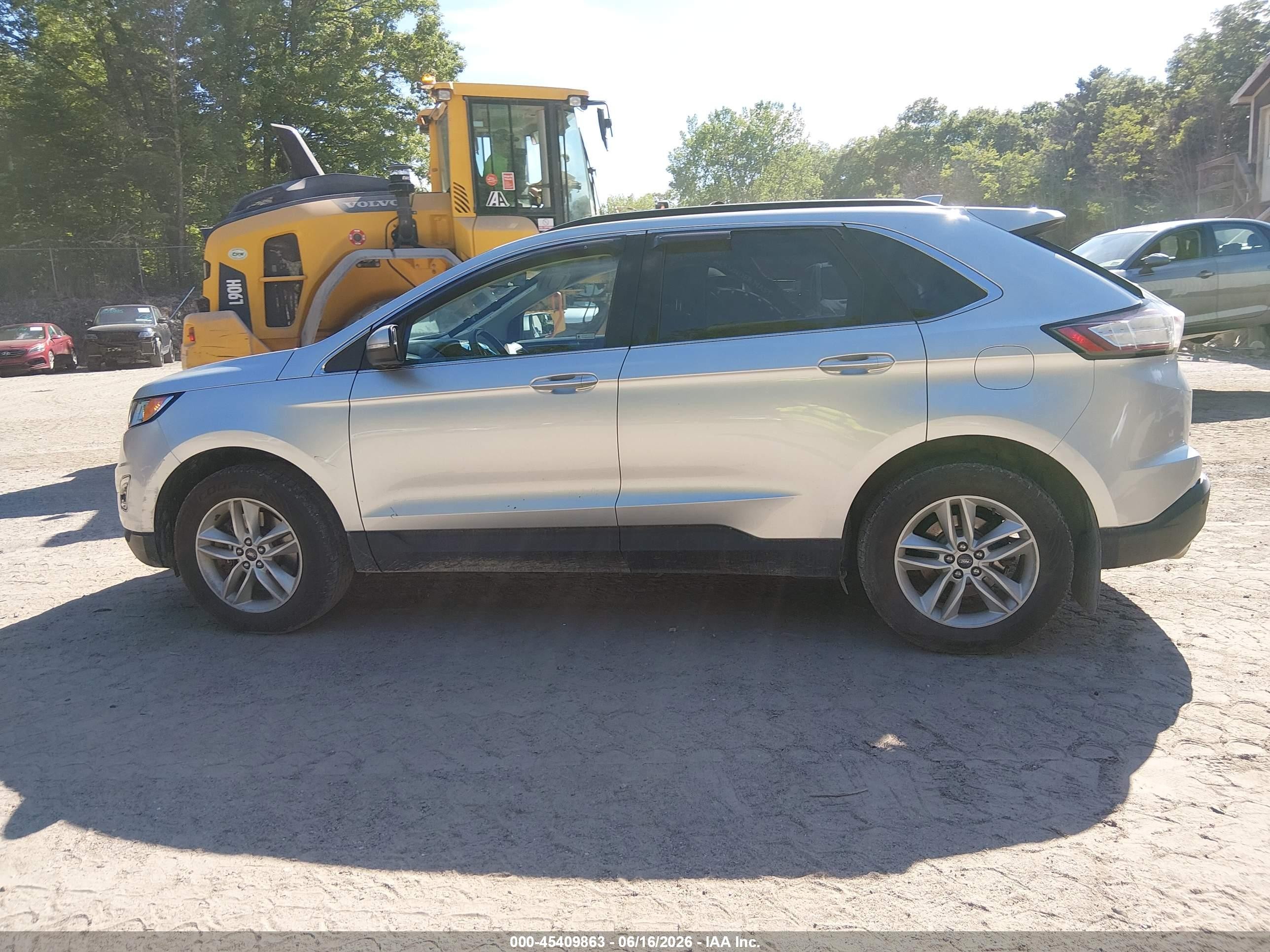 2015 Ford Edge Sel Silver vin: 2FMTK4J85FBB31852