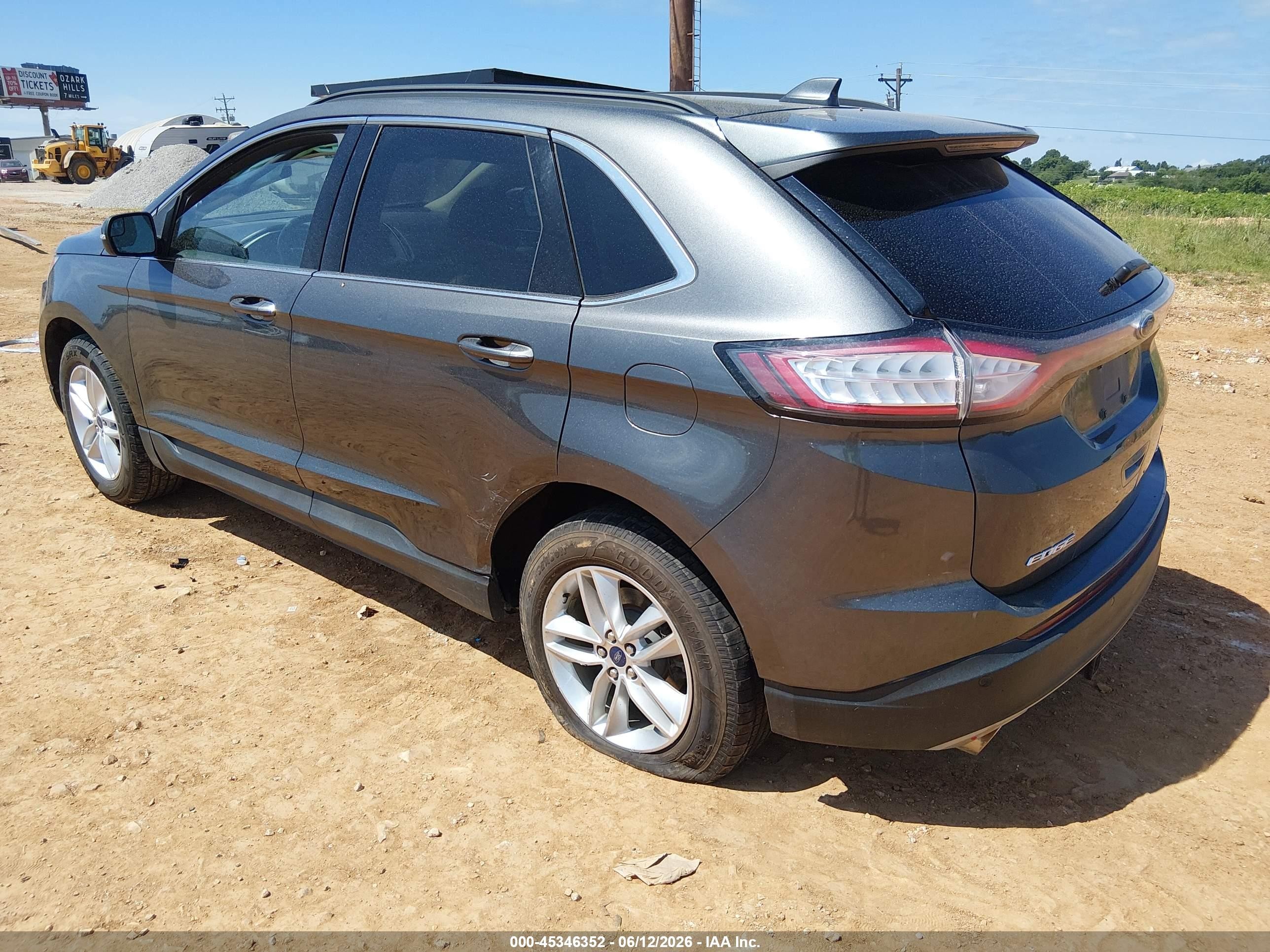 2015 Ford Edge Sel Gray vin: 2FMTK4J85FBB50952