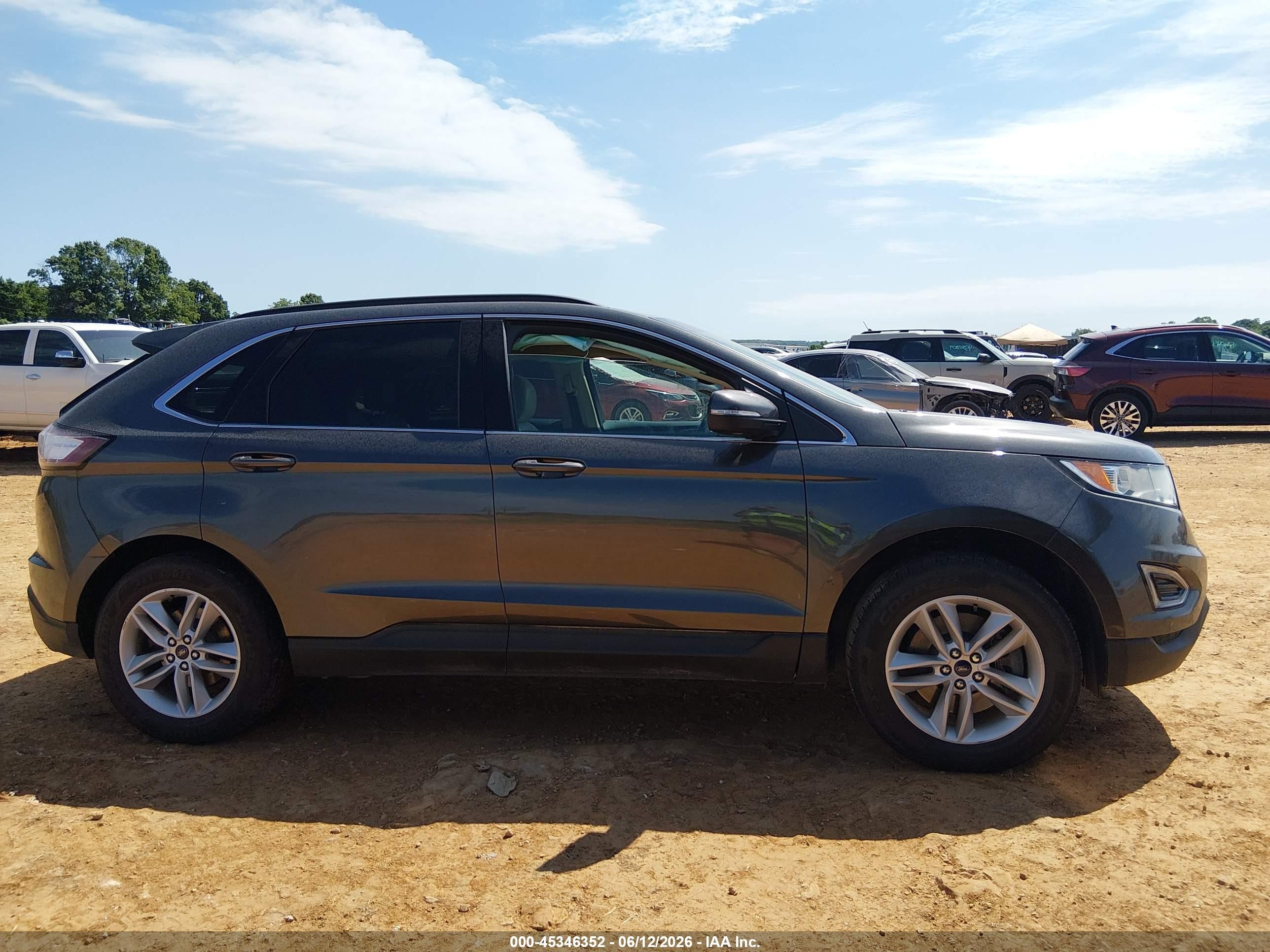 2015 Ford Edge Sel Gray vin: 2FMTK4J85FBB50952
