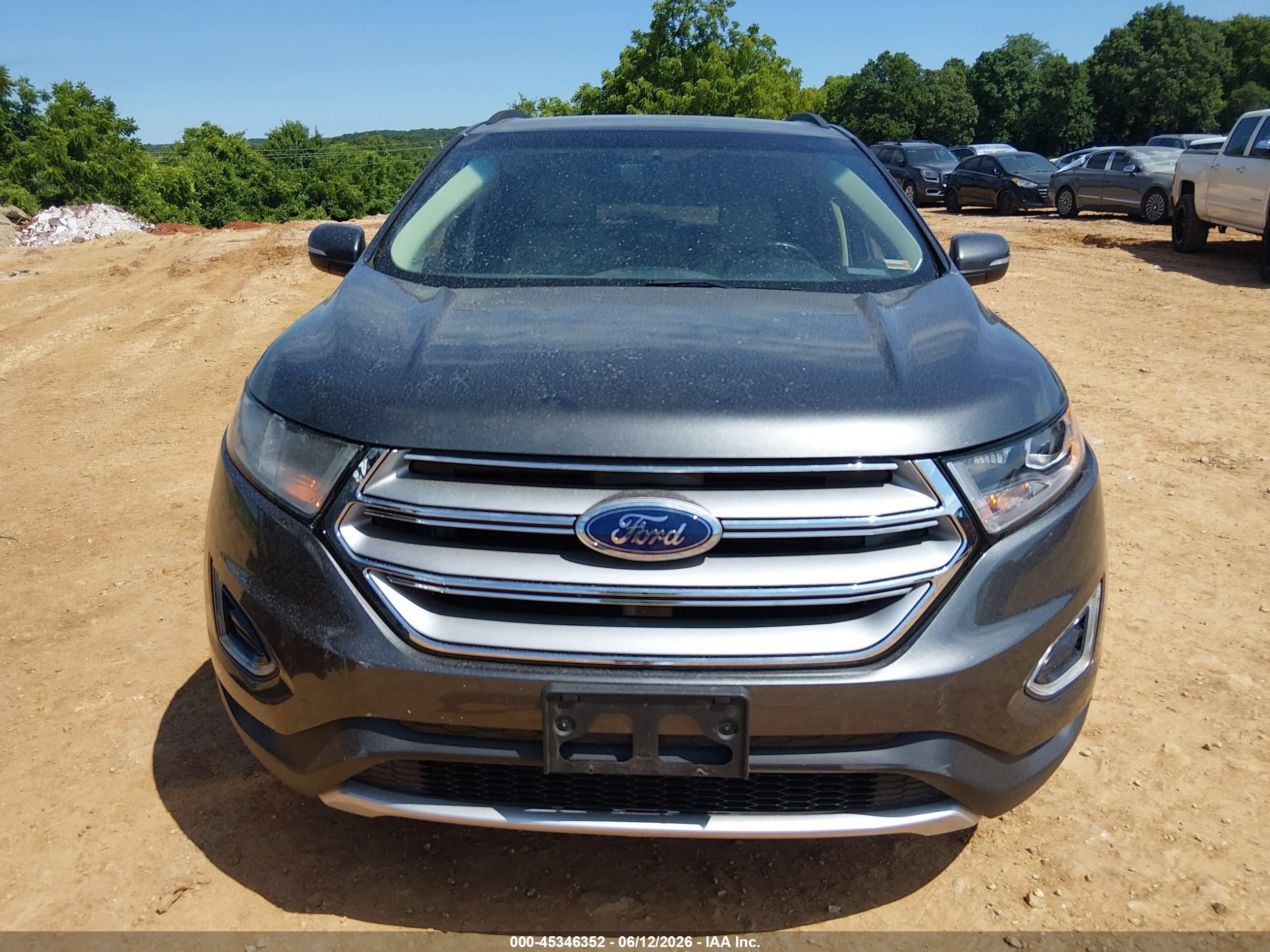 2015 Ford Edge Sel Gray vin: 2FMTK4J85FBB50952