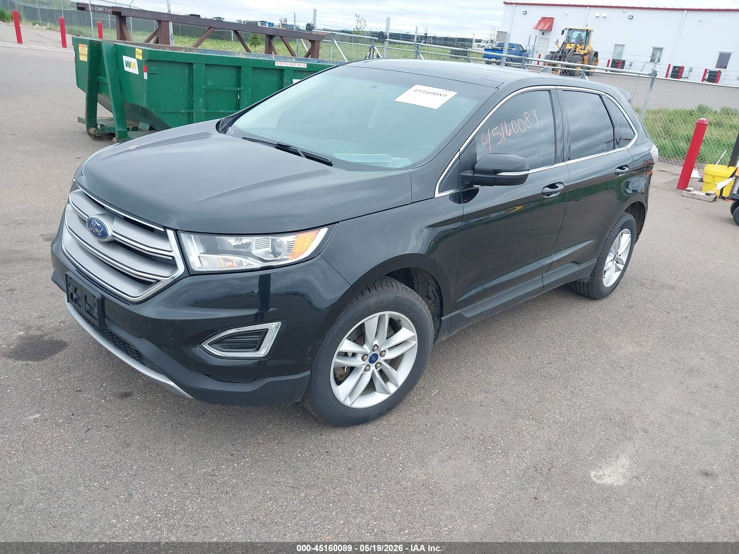 2015 Ford Edge Sel Black vin: 2FMTK4J85FBB71347