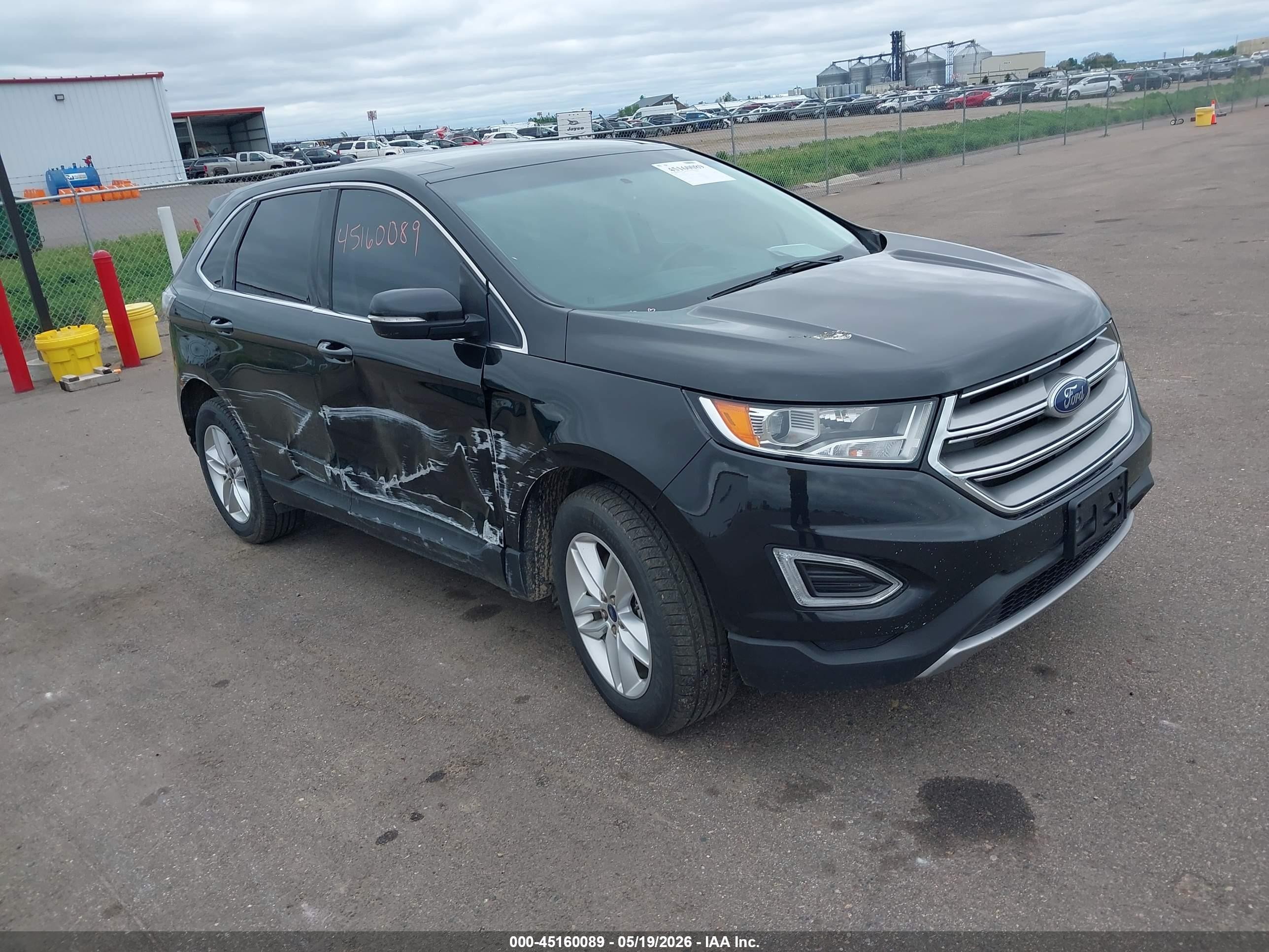 2015 Ford Edge Sel Black vin: 2FMTK4J85FBB71347