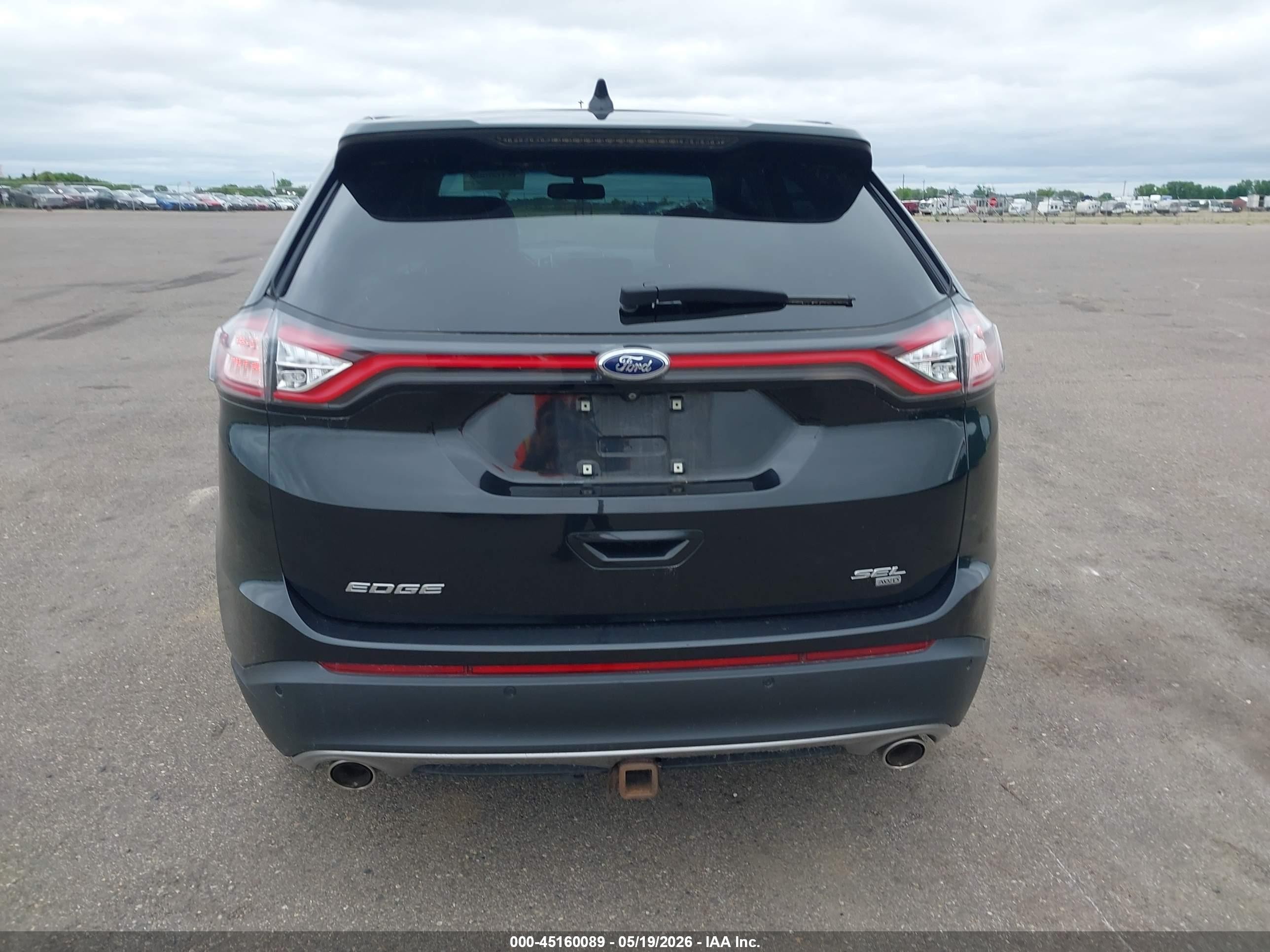 2015 Ford Edge Sel Black vin: 2FMTK4J85FBB71347