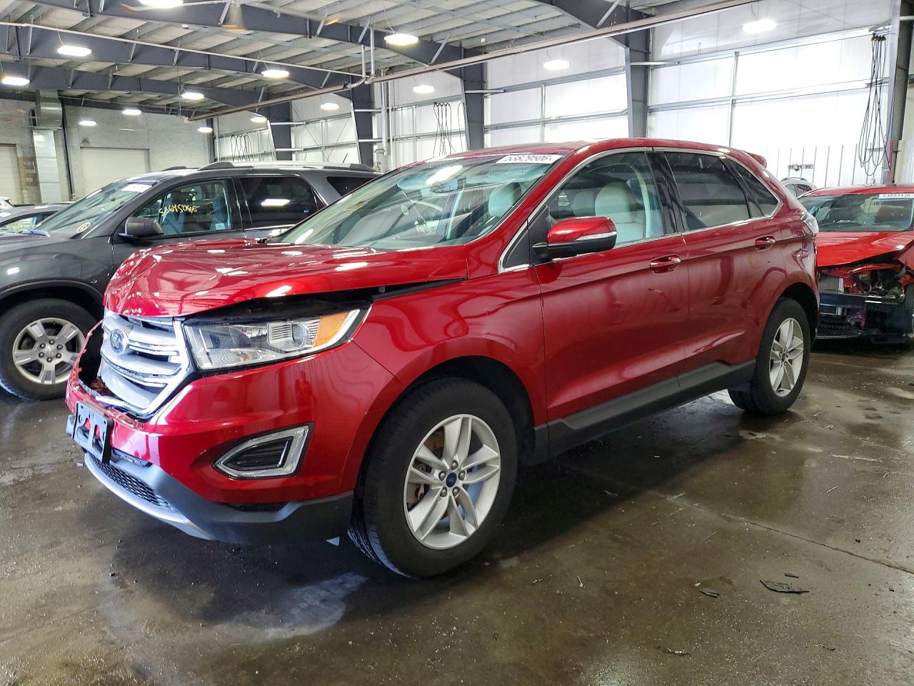 2015 Ford Edge Sel Red vin: 2FMTK4J85FBB82834