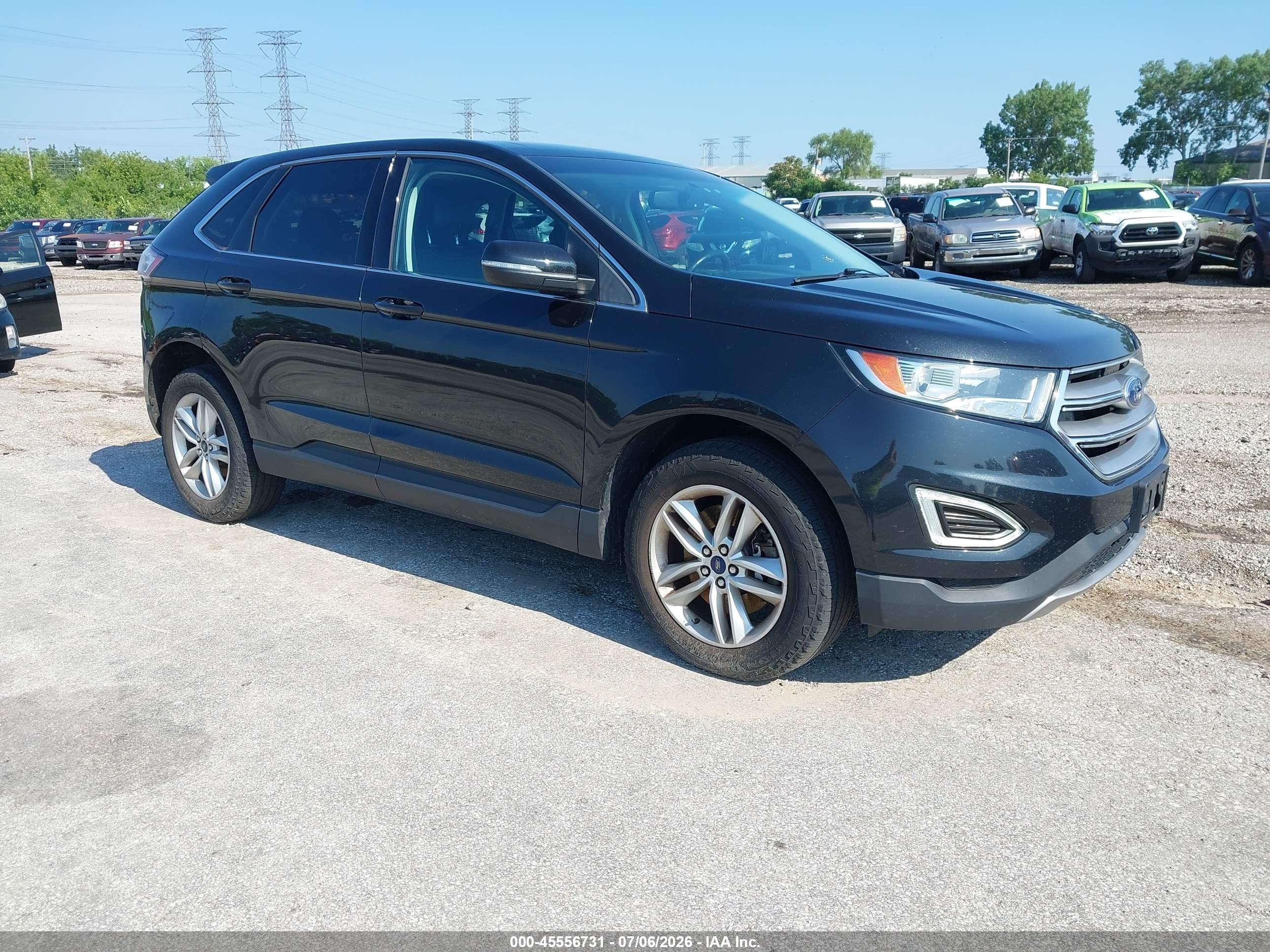 2015 Ford Edge Sel Черный vin: 2FMTK4J85FBC40716