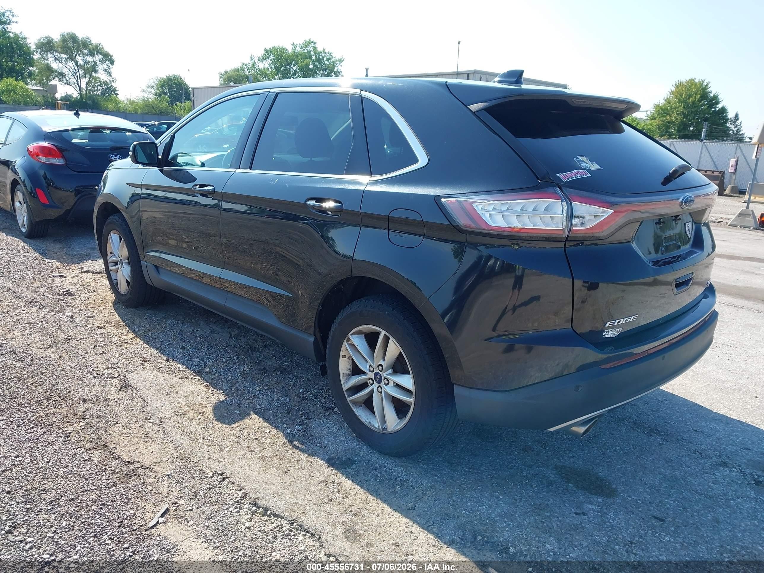 2015 Ford Edge Sel Black vin: 2FMTK4J85FBC40716