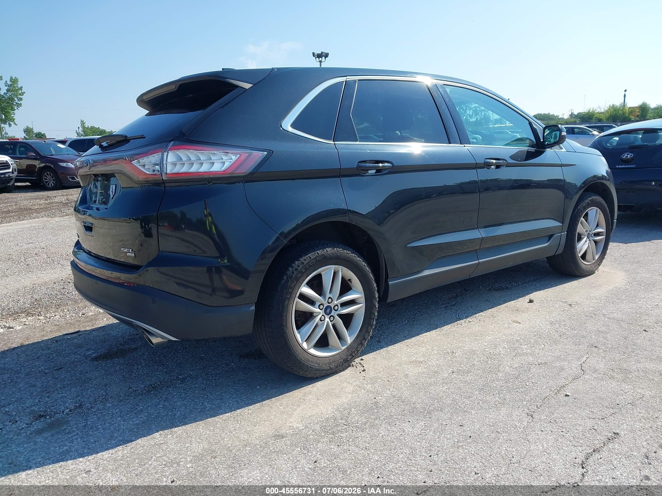 2015 Ford Edge Sel Black vin: 2FMTK4J85FBC40716