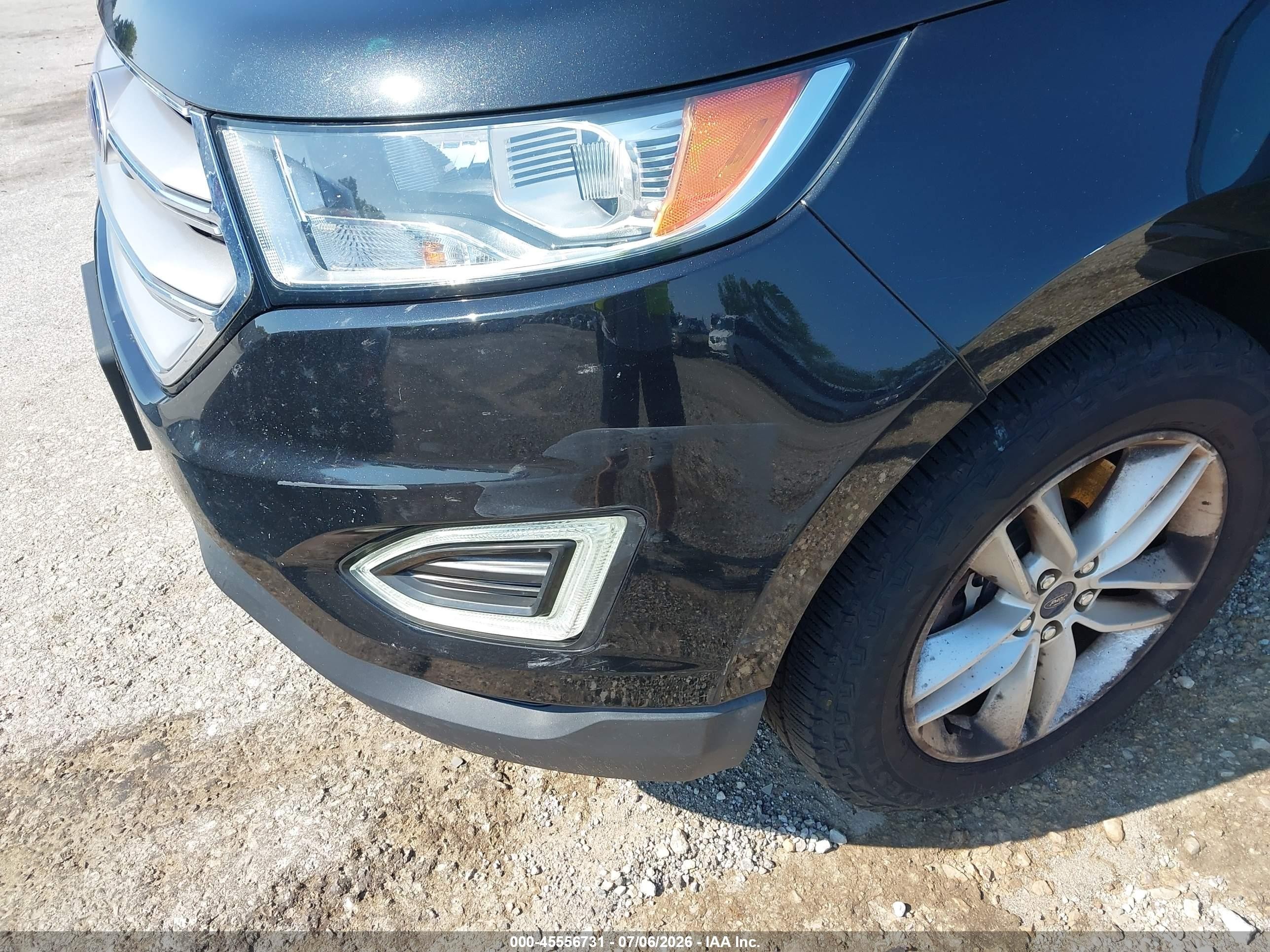 2015 Ford Edge Sel Black vin: 2FMTK4J85FBC40716
