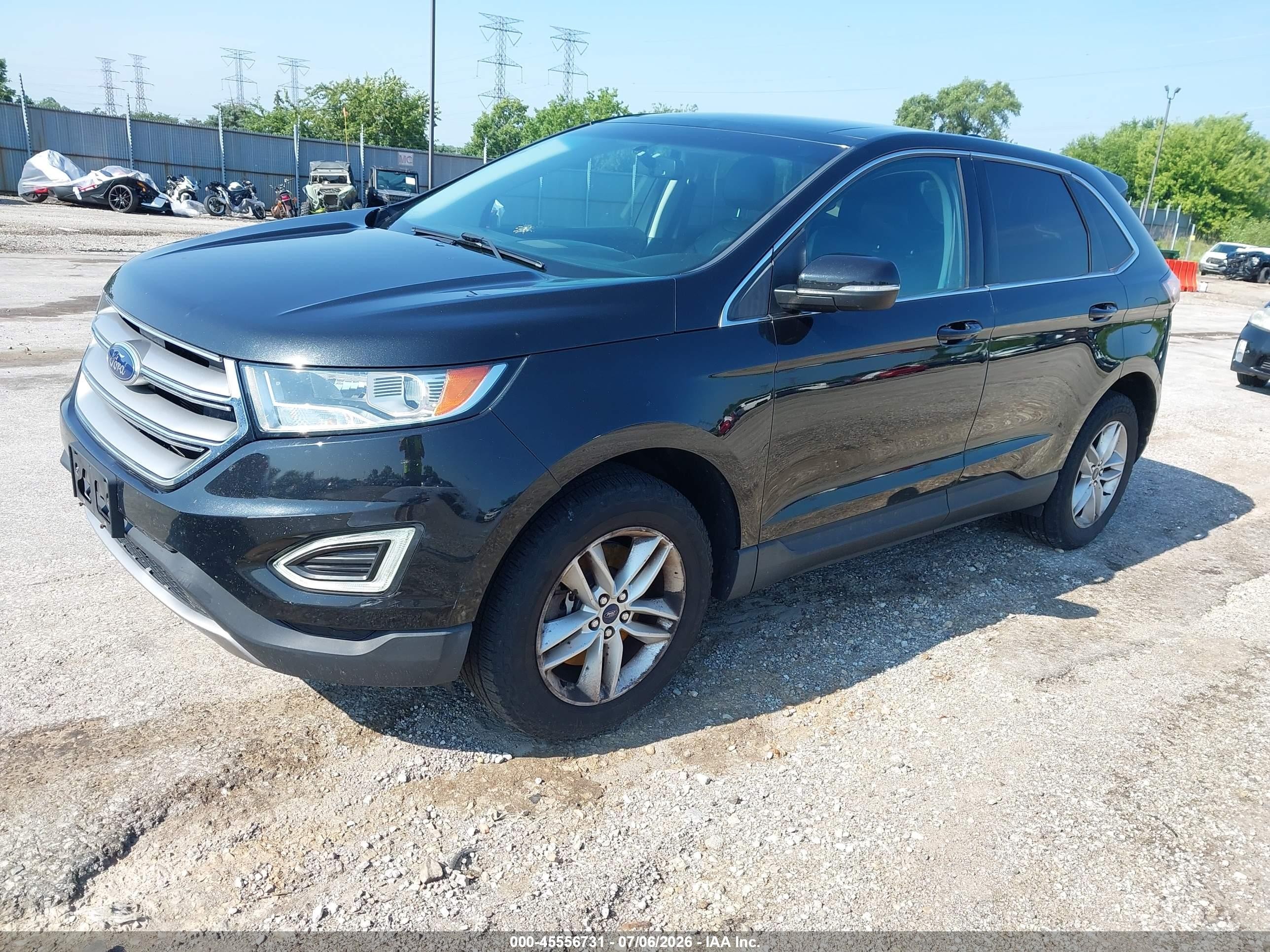 2015 Ford Edge Sel Black vin: 2FMTK4J85FBC40716