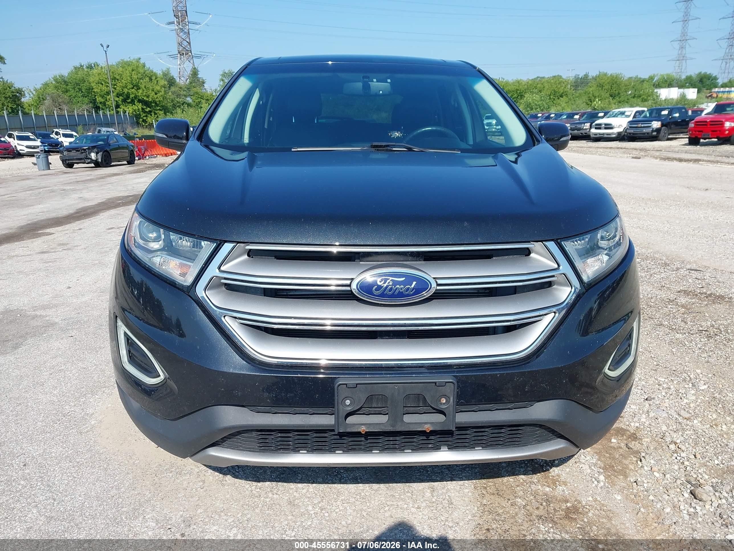 2015 Ford Edge Sel Black vin: 2FMTK4J85FBC40716