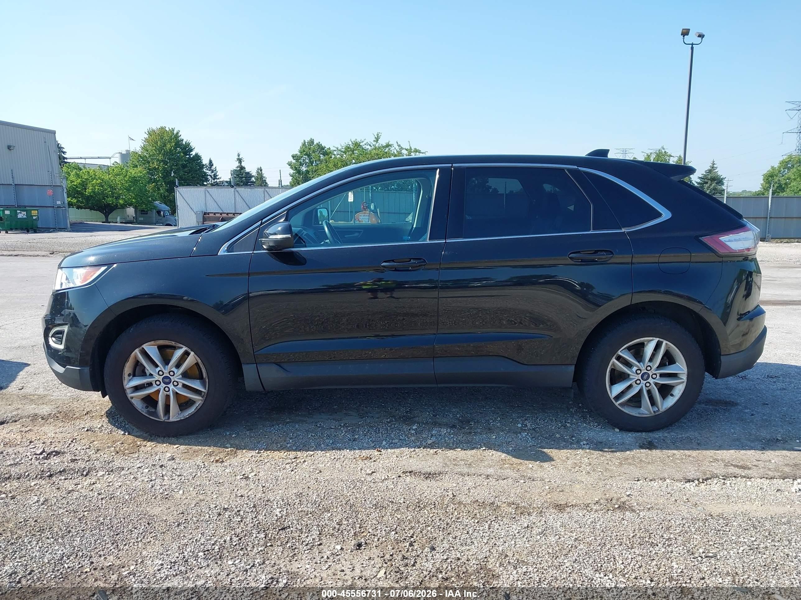 2015 Ford Edge Sel Black vin: 2FMTK4J85FBC40716