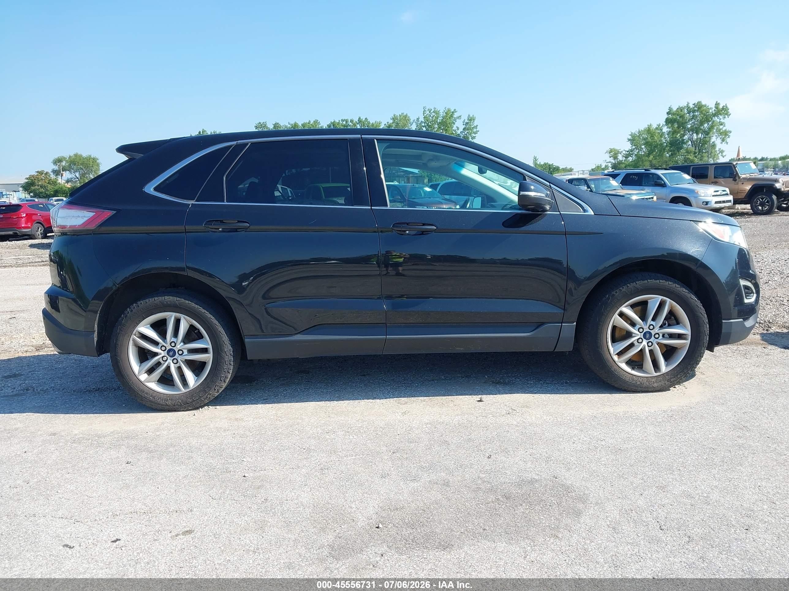 2015 Ford Edge Sel Black vin: 2FMTK4J85FBC40716