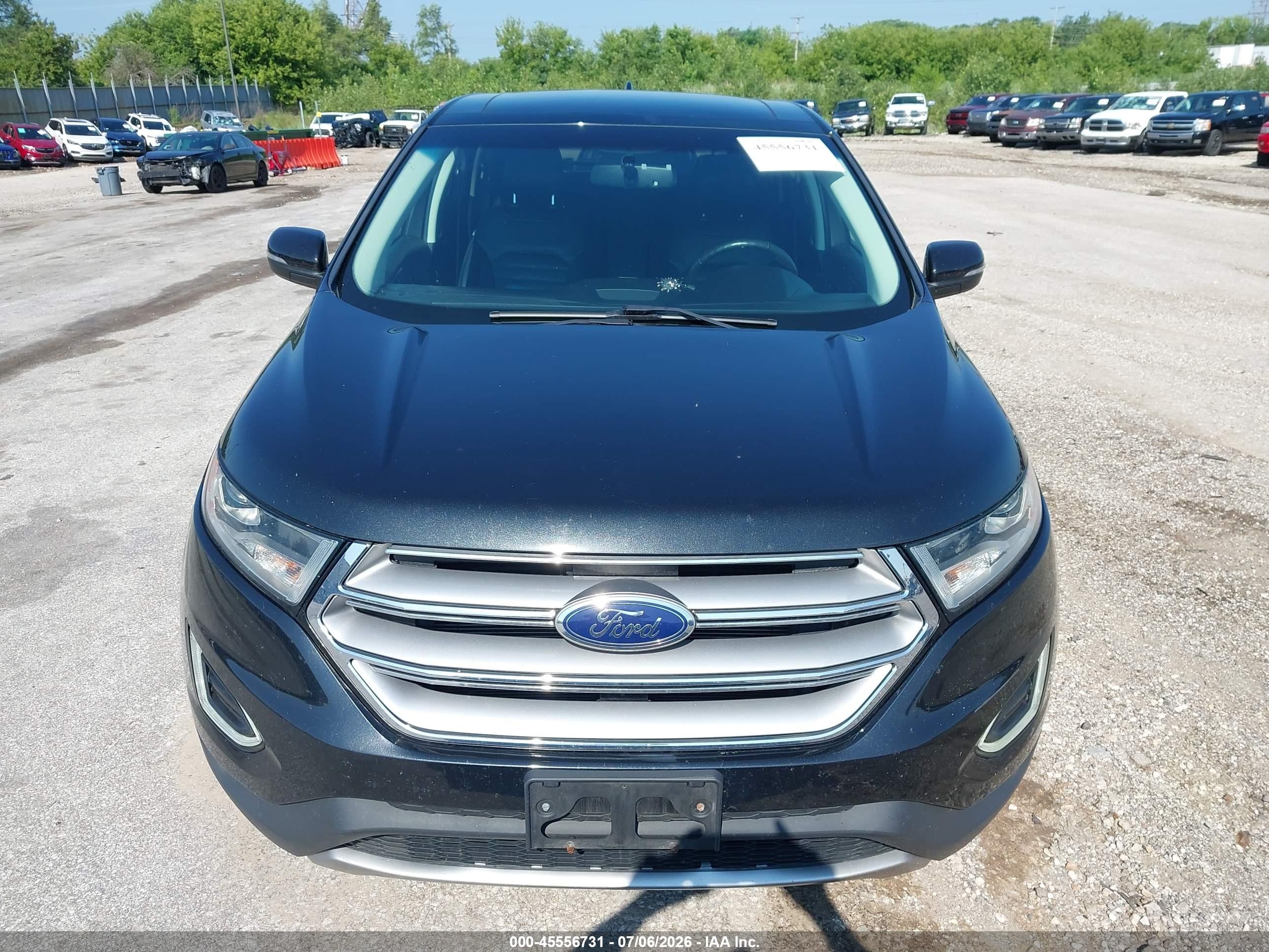 2015 Ford Edge Sel Black vin: 2FMTK4J85FBC40716