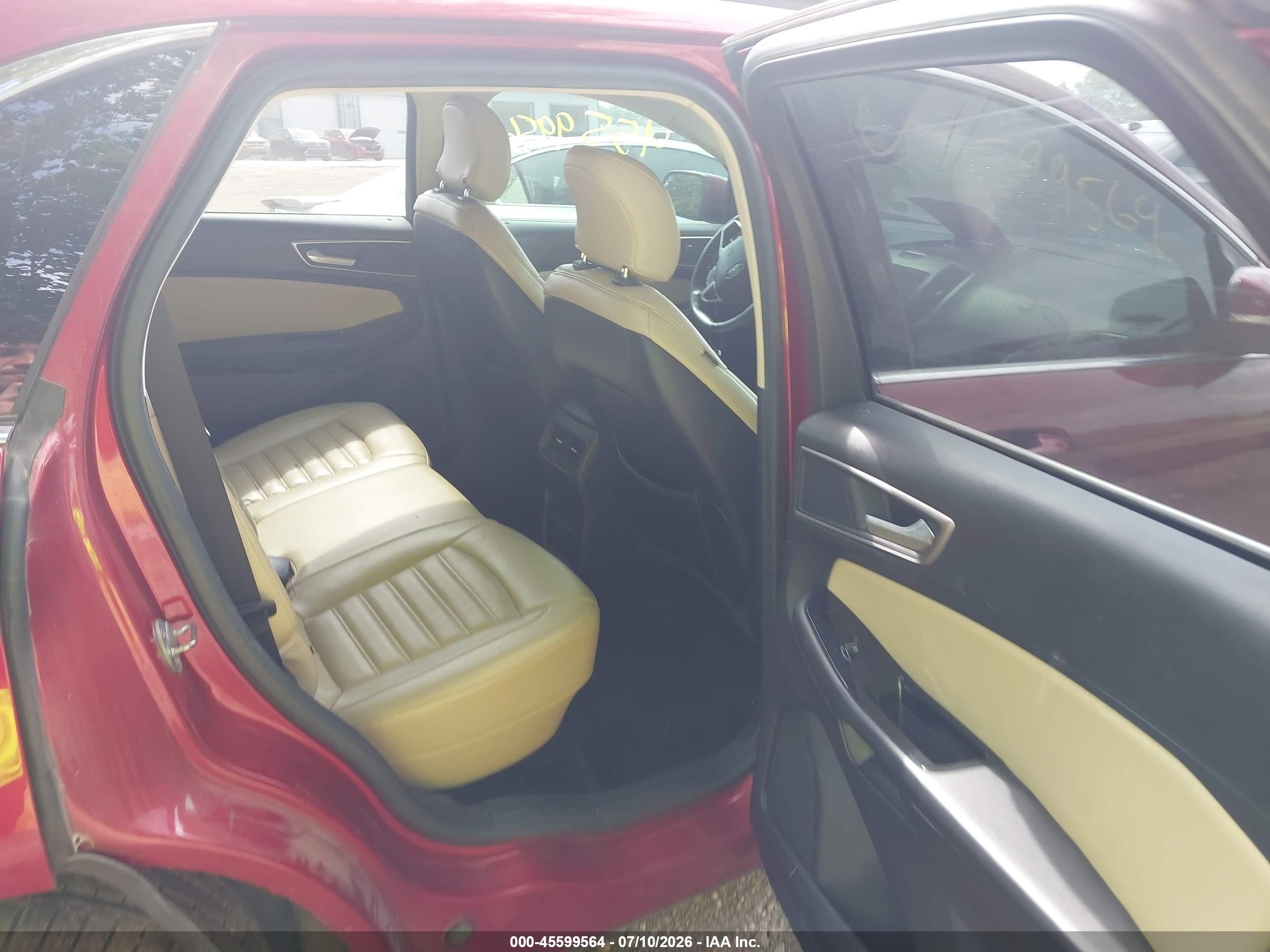 2015 Ford Edge Sel Red vin: 2FMTK4J86FBB39796