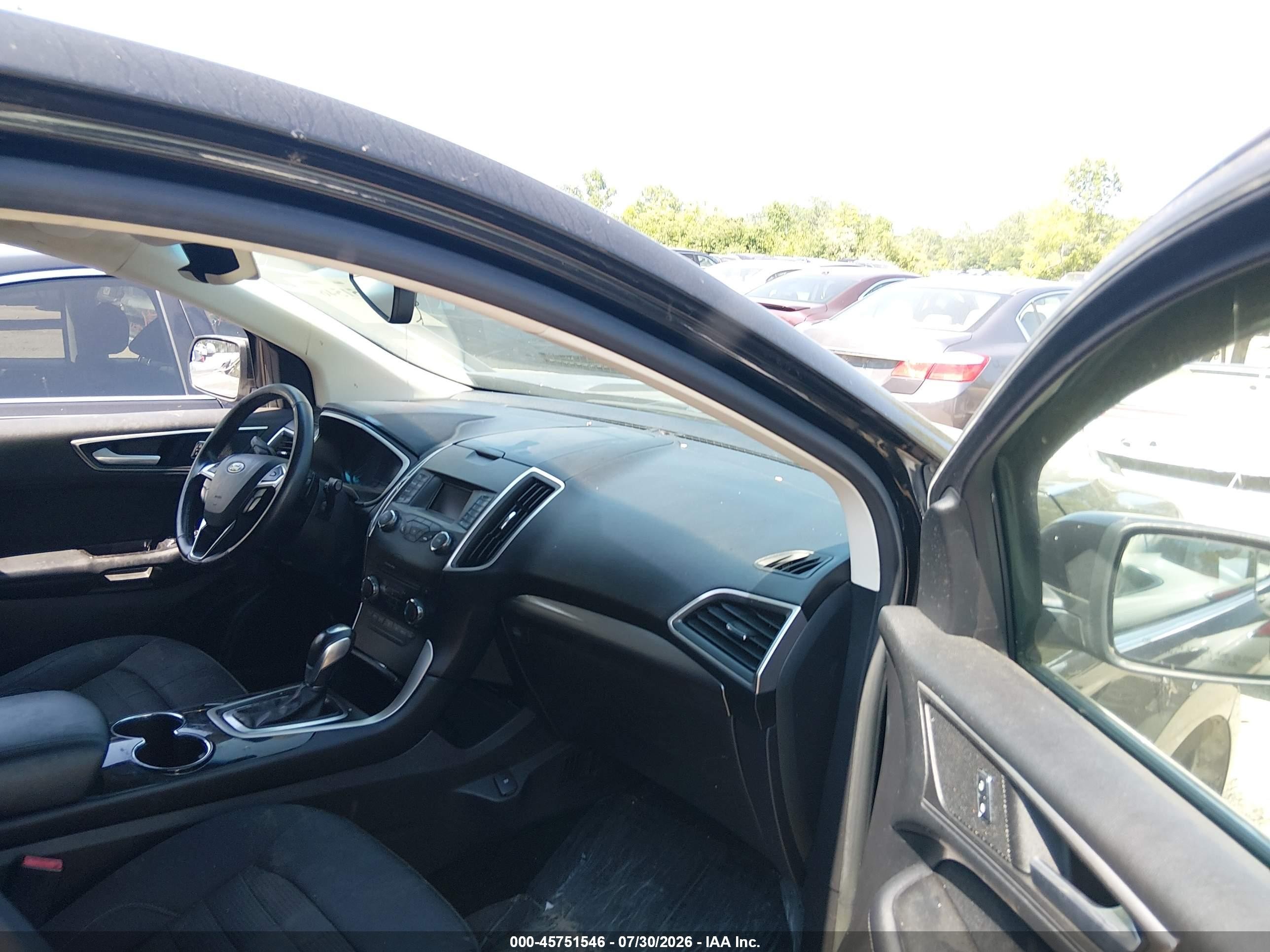 2015 Ford Edge Sel Черный vin: 2FMTK4J86FBB44609
