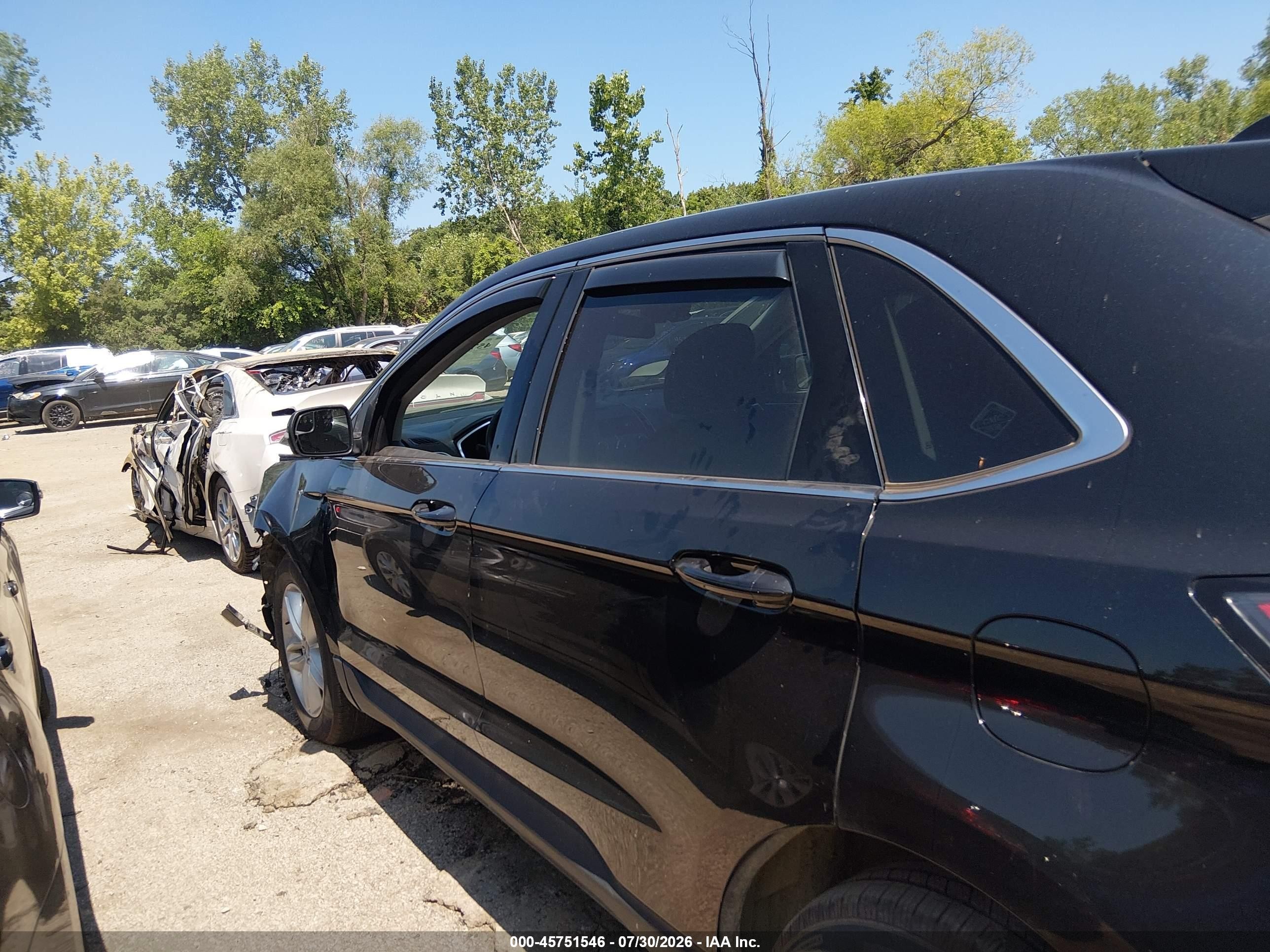 2015 Ford Edge Sel Черный vin: 2FMTK4J86FBB44609