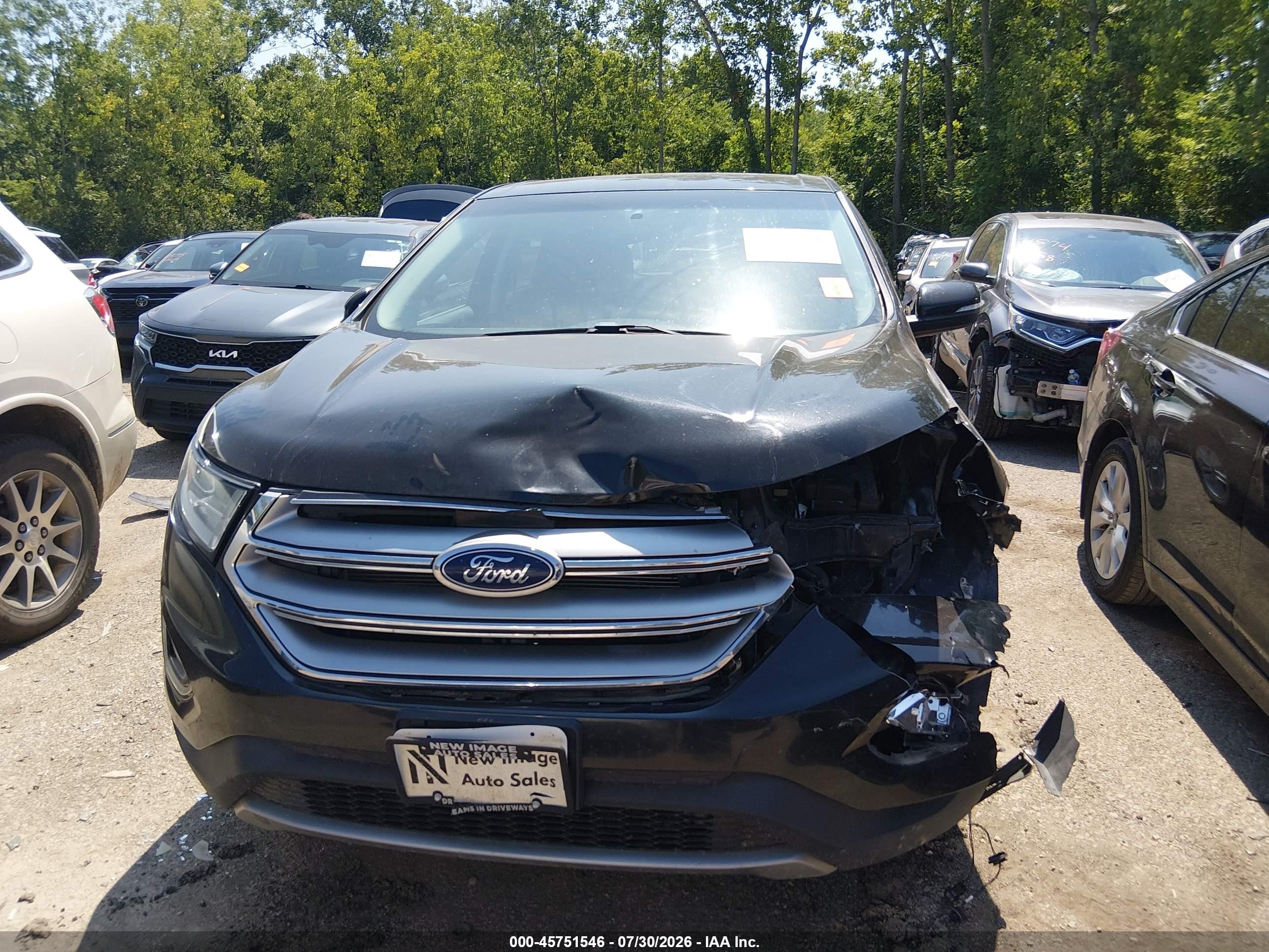 2015 Ford Edge Sel Черный vin: 2FMTK4J86FBB44609