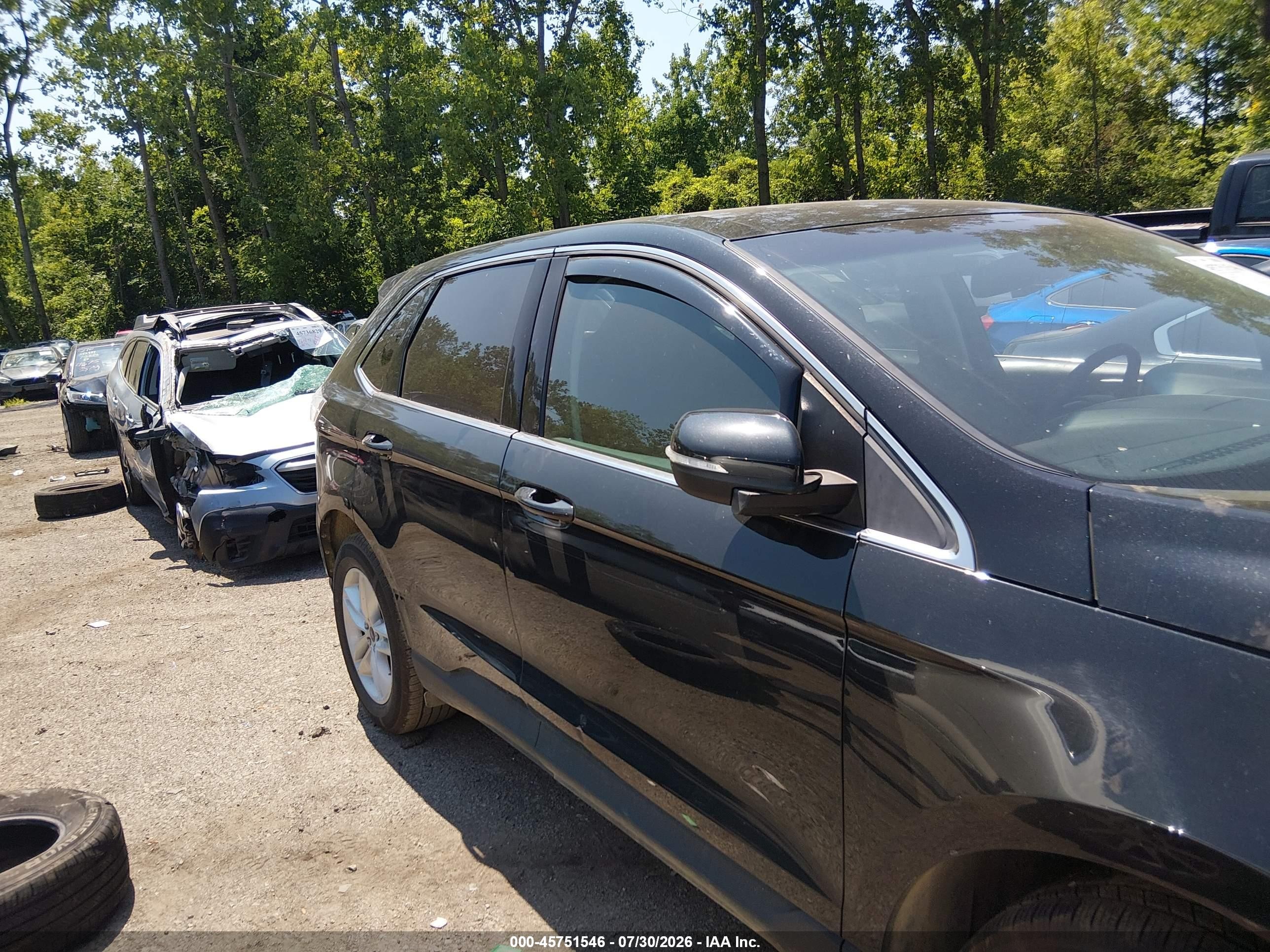 2015 Ford Edge Sel Черный vin: 2FMTK4J86FBB44609