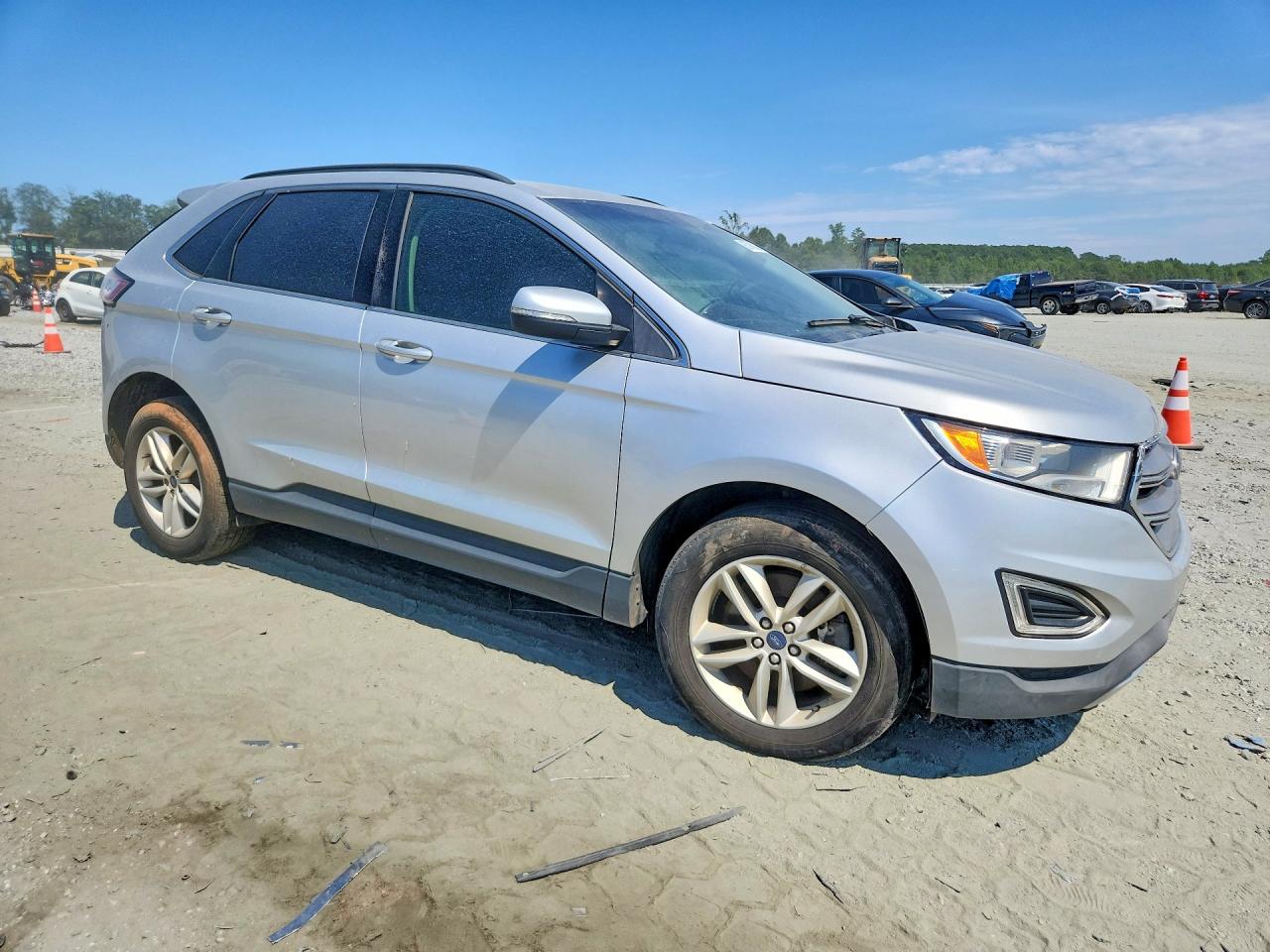 2015 Ford Edge Sel Silver vin: 2FMTK4J86FBB56520