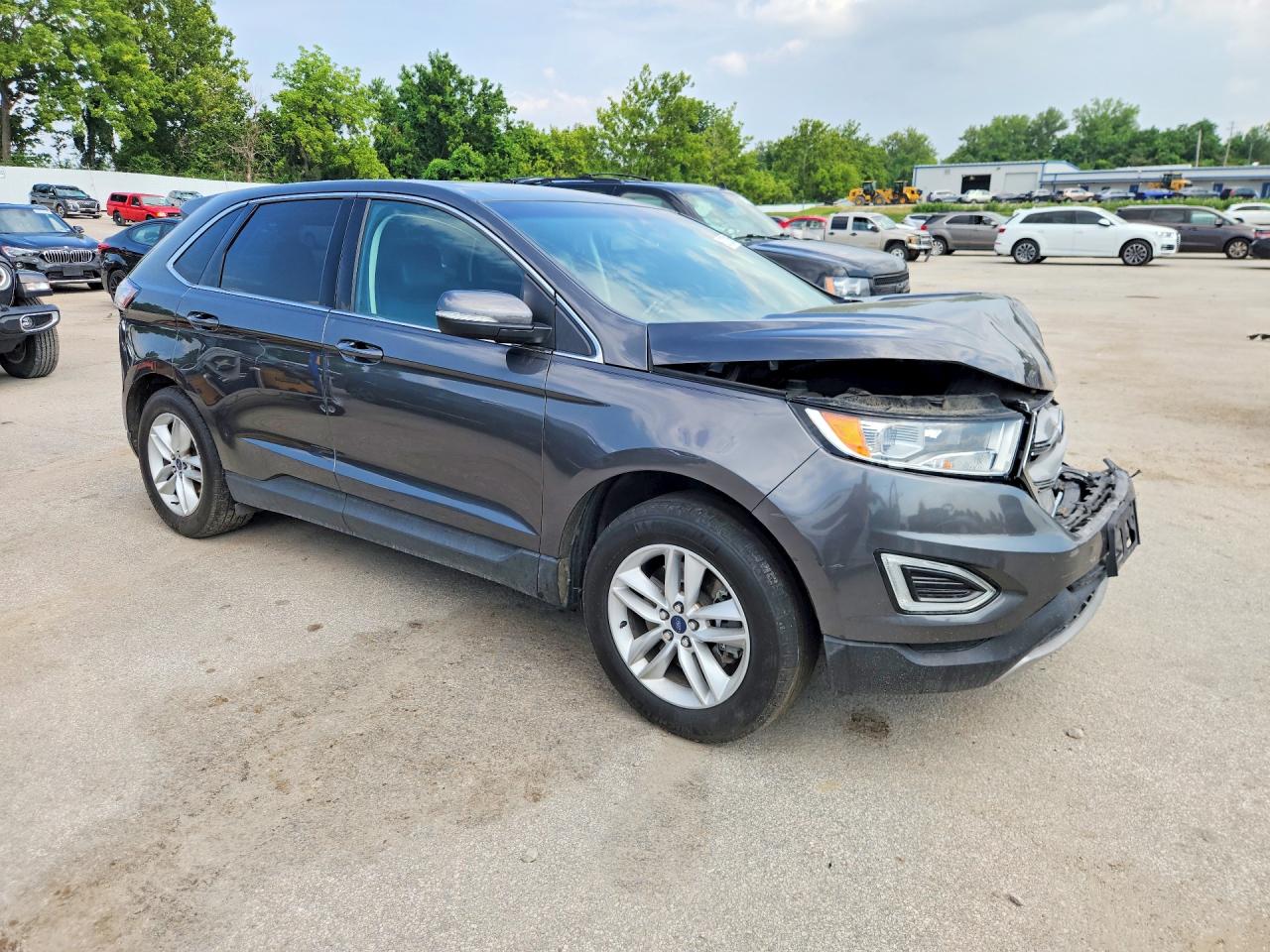 2015 Ford Edge Sel Gray vin: 2FMTK4J86FBC11709