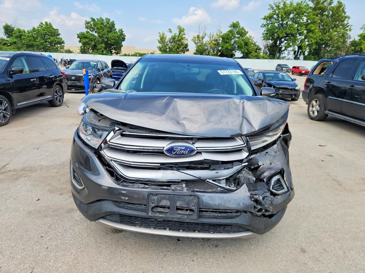 2015 Ford Edge Sel Gray vin: 2FMTK4J86FBC11709