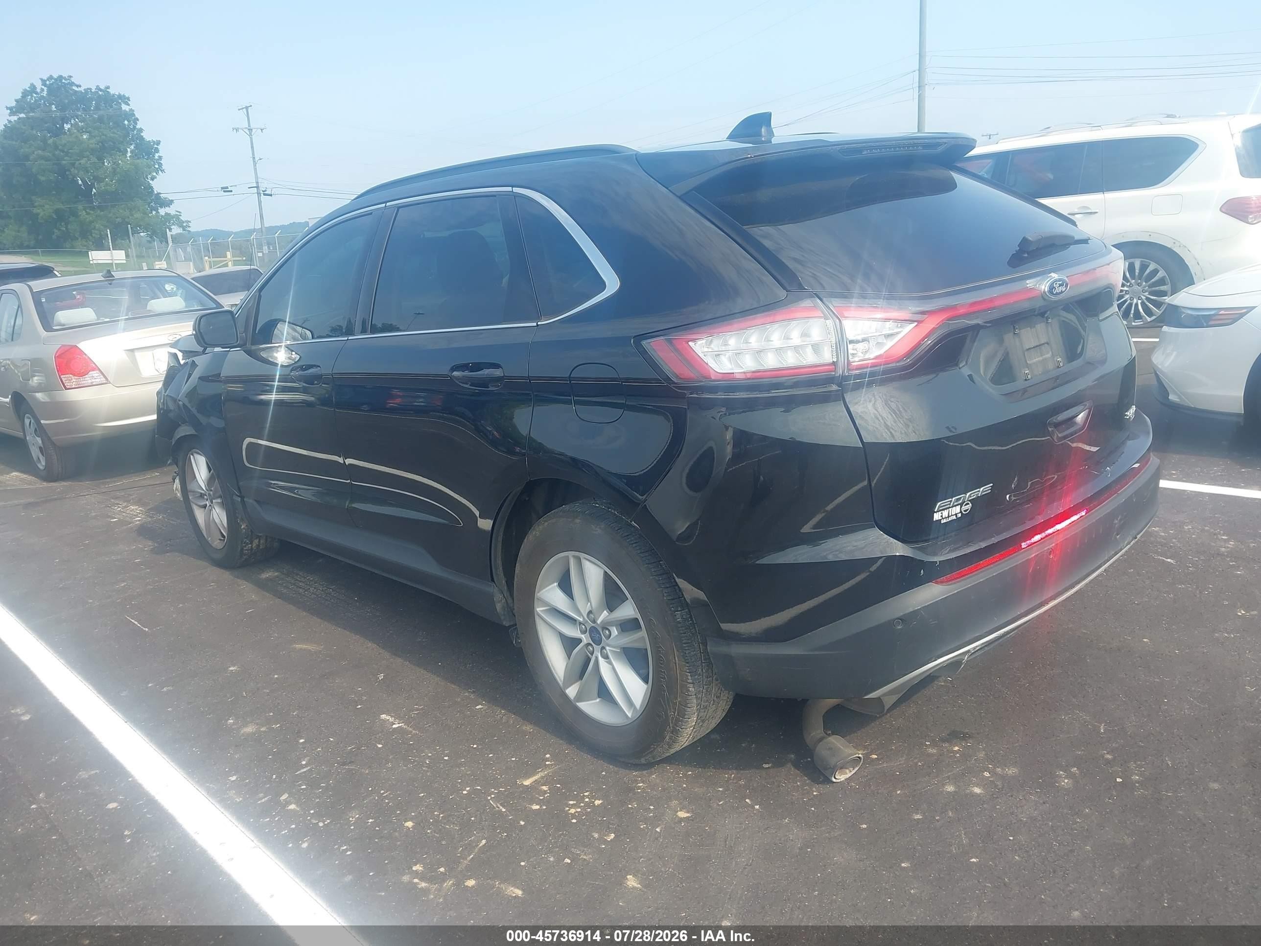 2015 Ford Edge Sel Black vin: 2FMTK4J87FBB09898