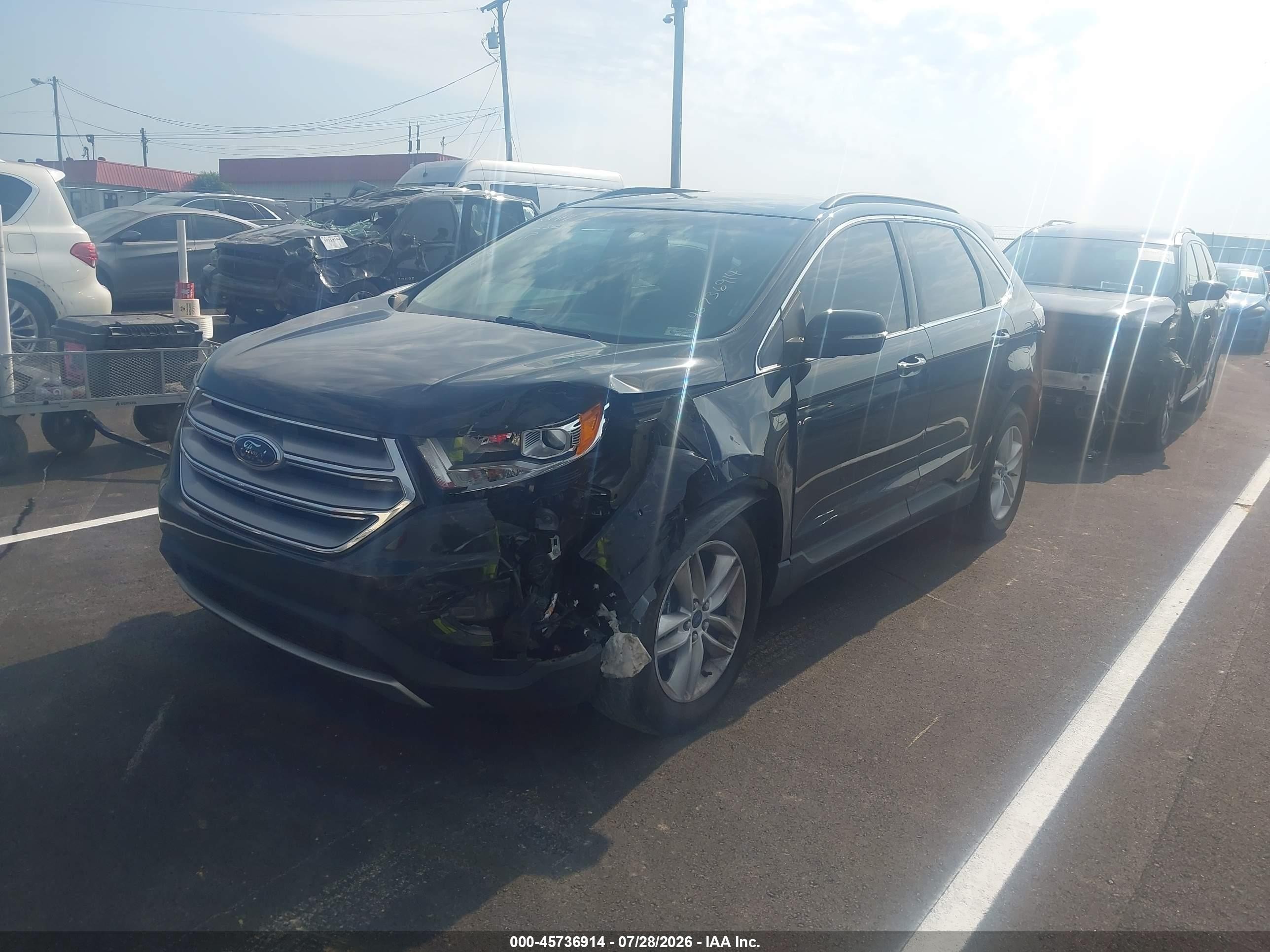 2015 Ford Edge Sel Black vin: 2FMTK4J87FBB09898