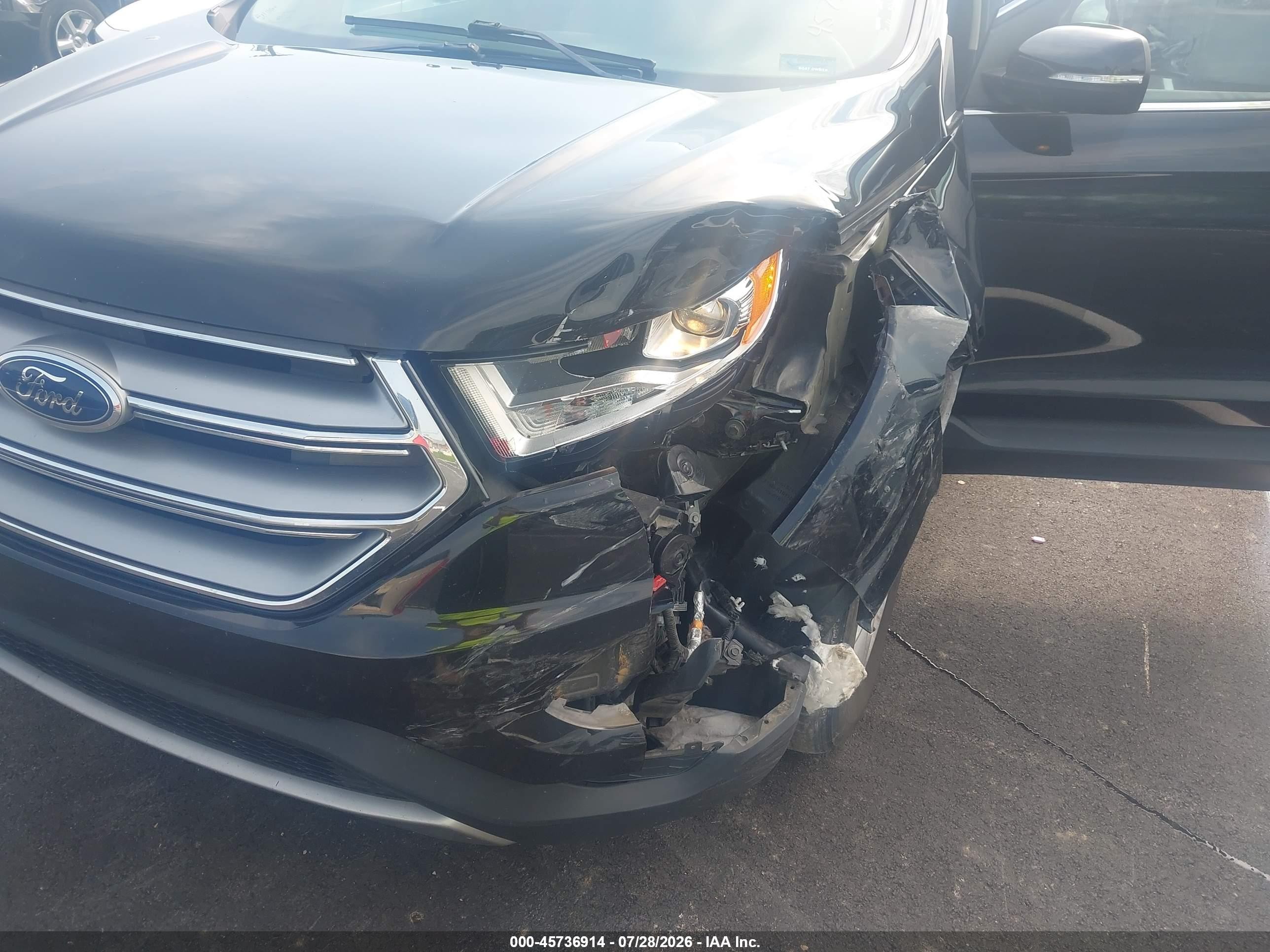 2015 Ford Edge Sel Black vin: 2FMTK4J87FBB09898