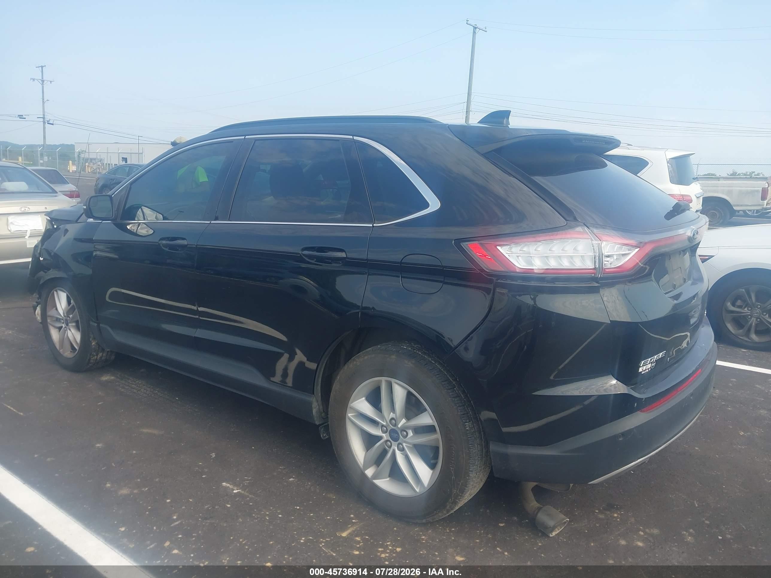 2015 Ford Edge Sel Black vin: 2FMTK4J87FBB09898