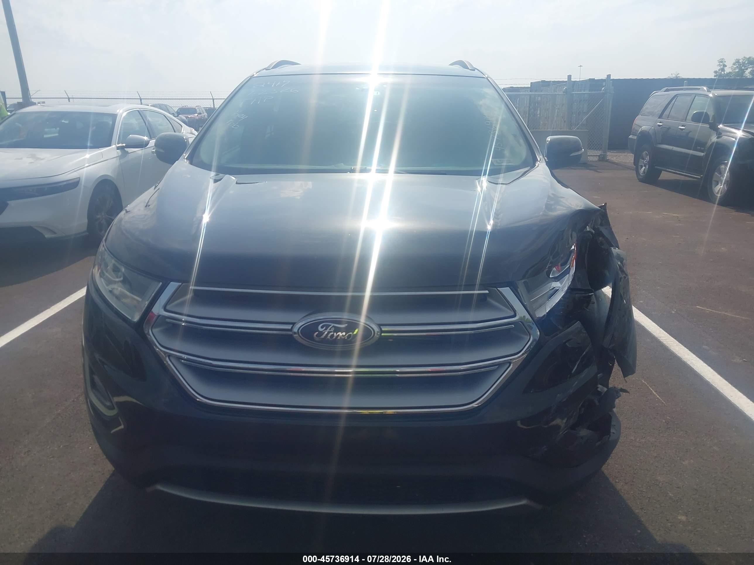 2015 Ford Edge Sel Black vin: 2FMTK4J87FBB09898