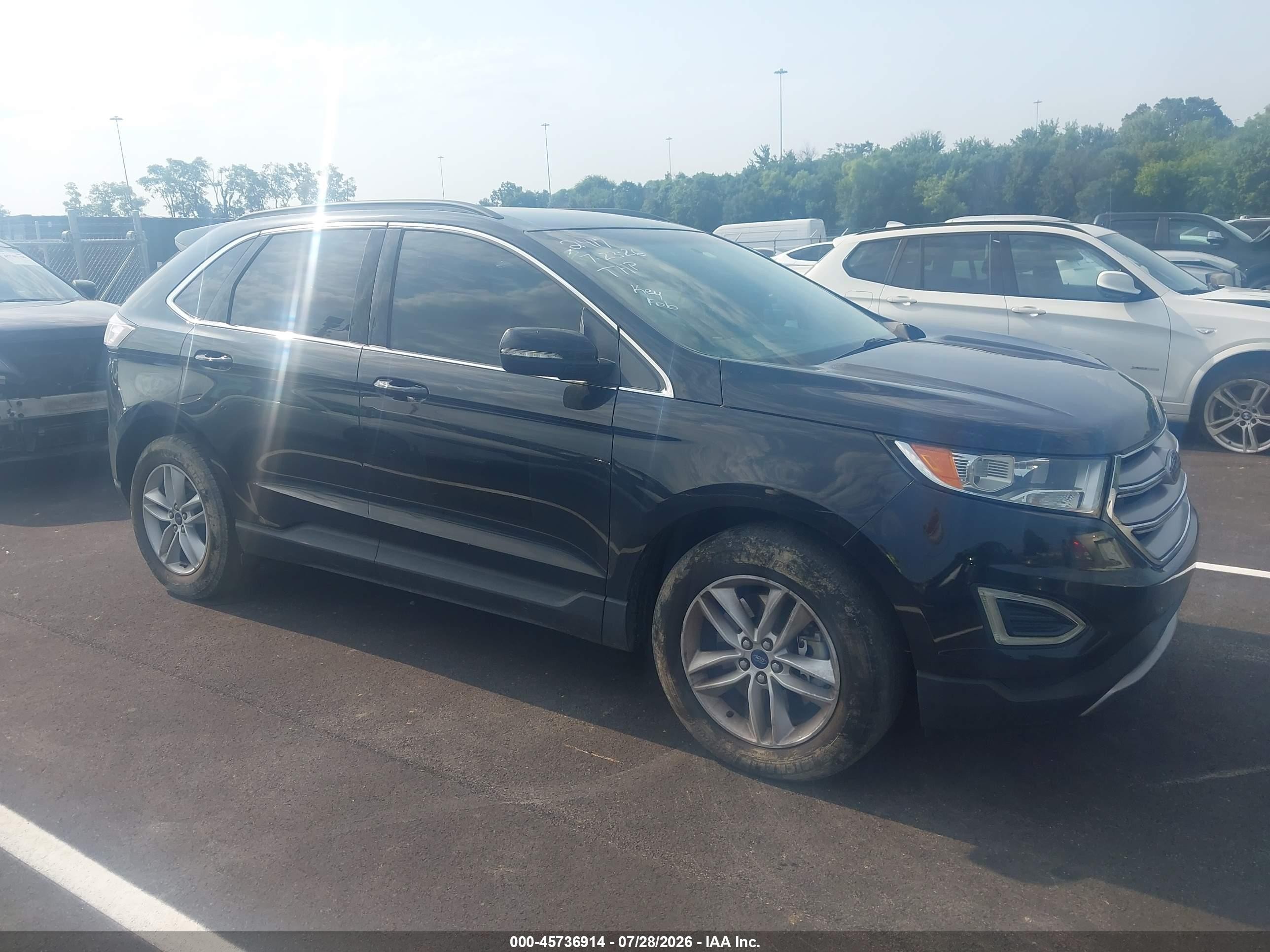 2015 Ford Edge Sel Black vin: 2FMTK4J87FBB09898
