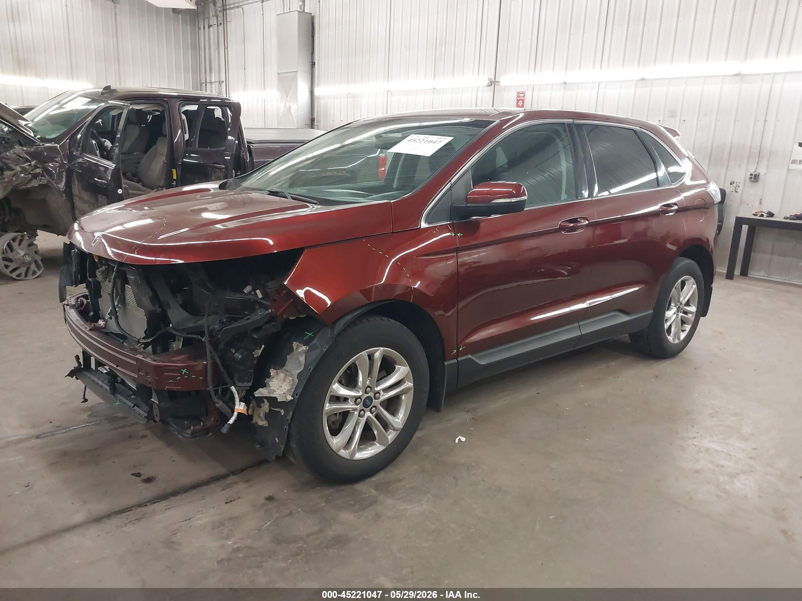 2015 Ford Edge Sel Red vin: 2FMTK4J87FBB16026